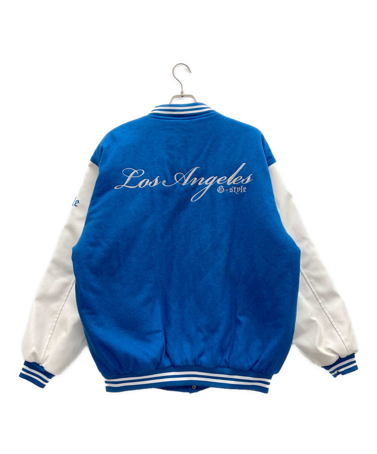 中古・古着通販】G-STYLE (ジースタイル) スタジャン ブルー×ホワイト