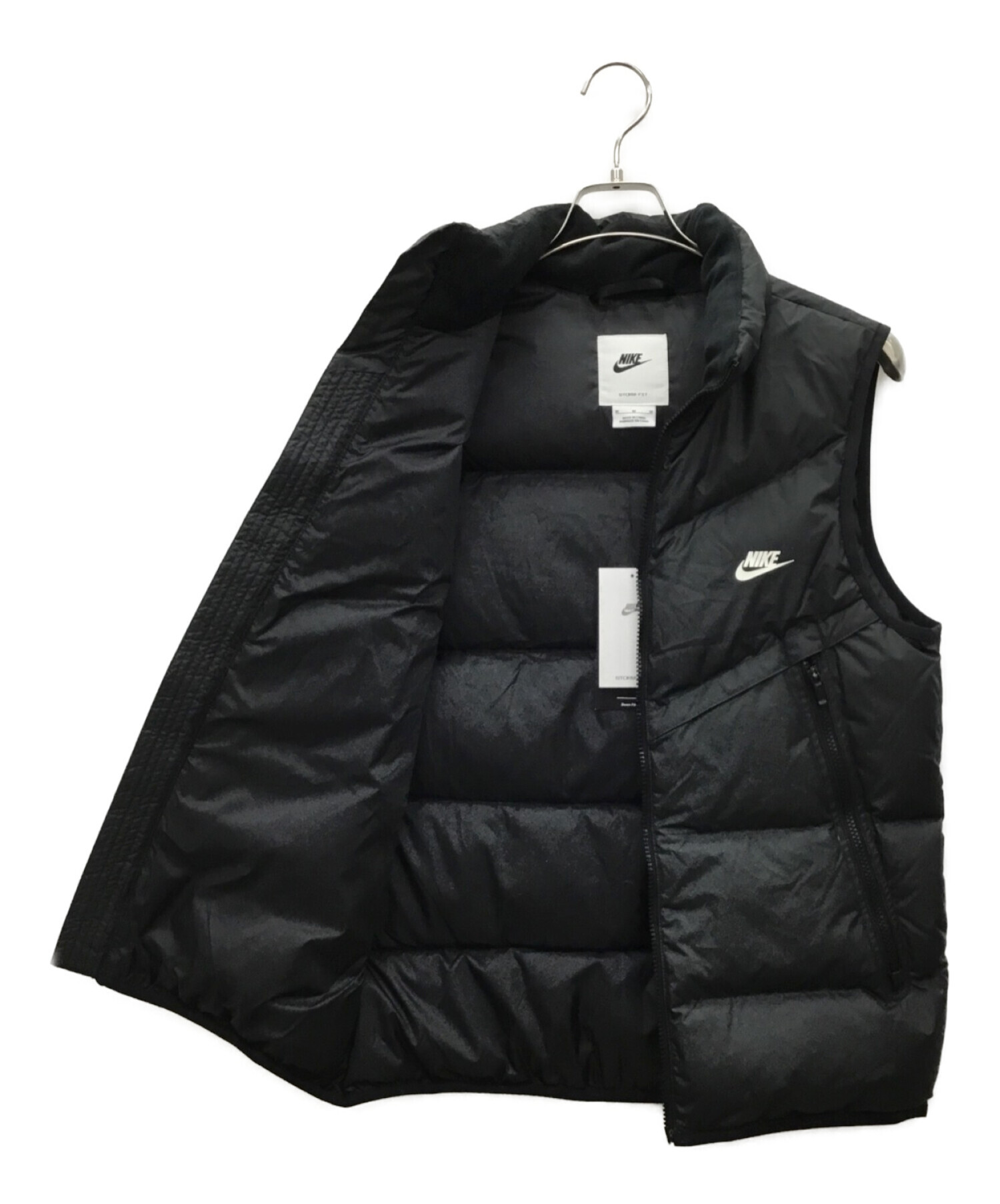 中古・古着通販】NIKE (ナイキ) ダウンベスト ブラック サイズ:M 未