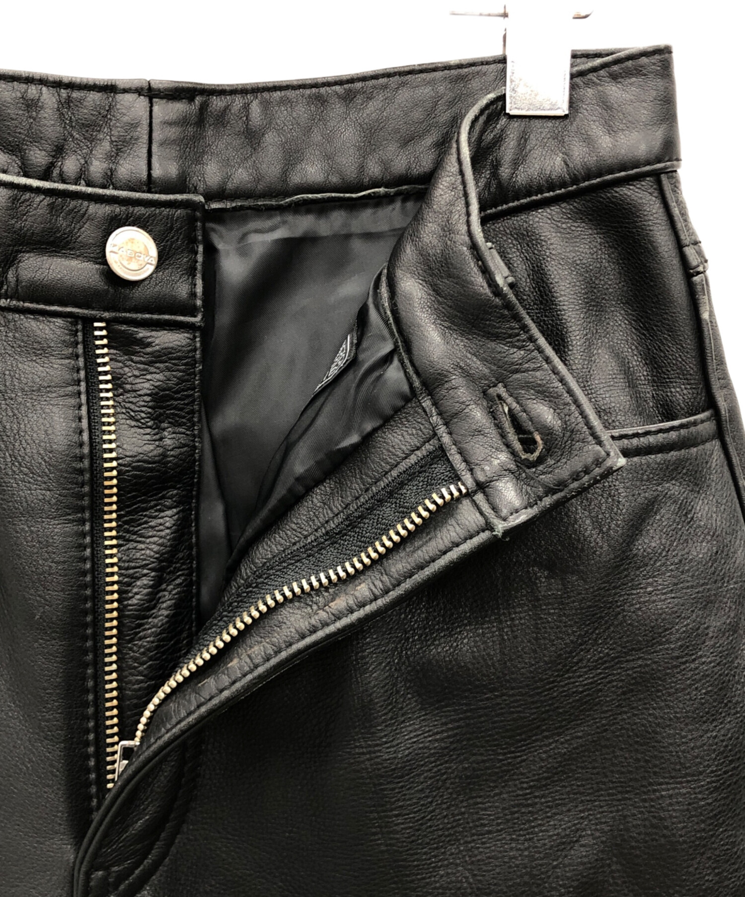 中古・古着通販】KADOYA (カドヤ) レザーパンツ ブラック サイズ:31