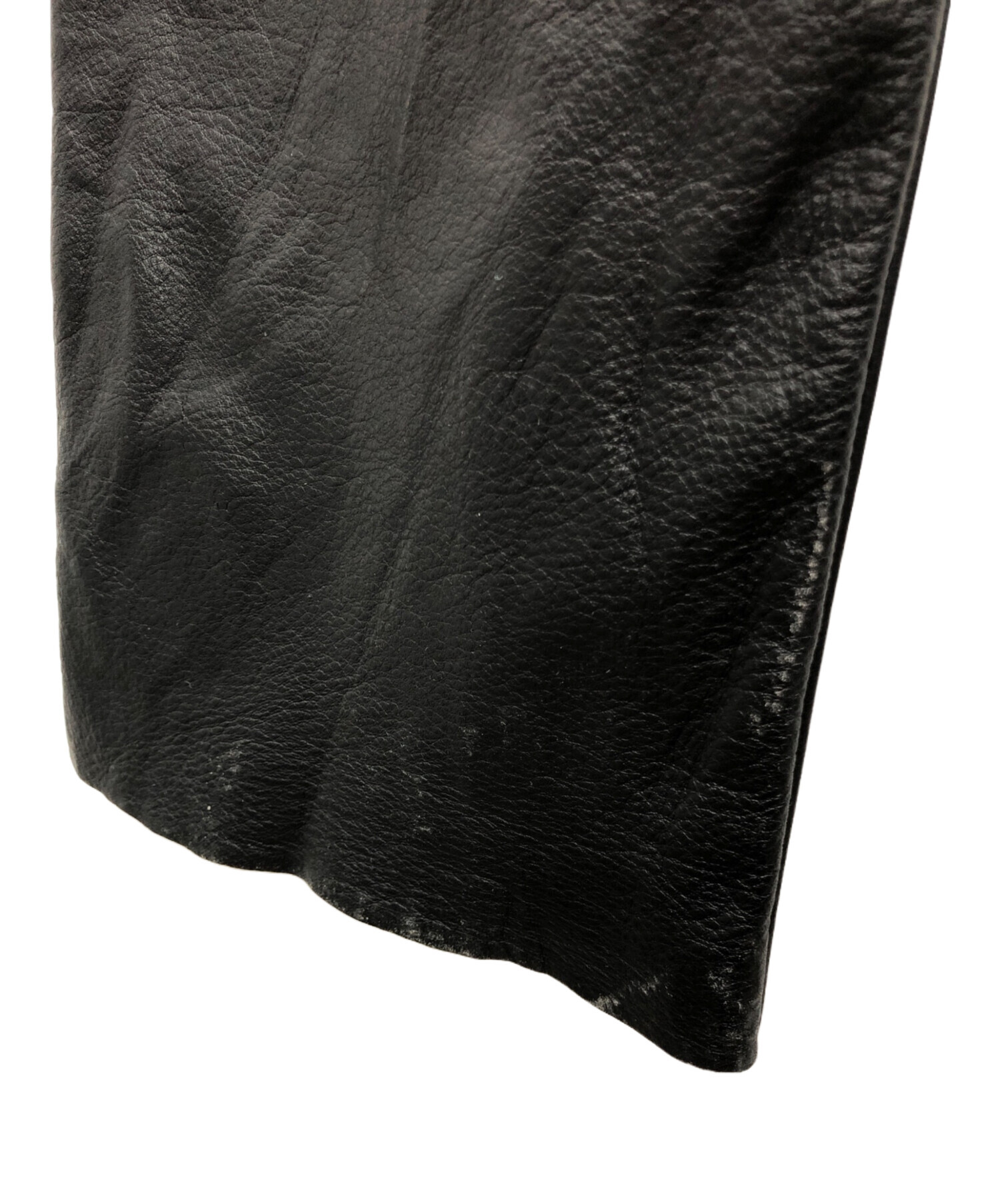 中古・古着通販】KADOYA (カドヤ) レザーパンツ ブラック サイズ:31