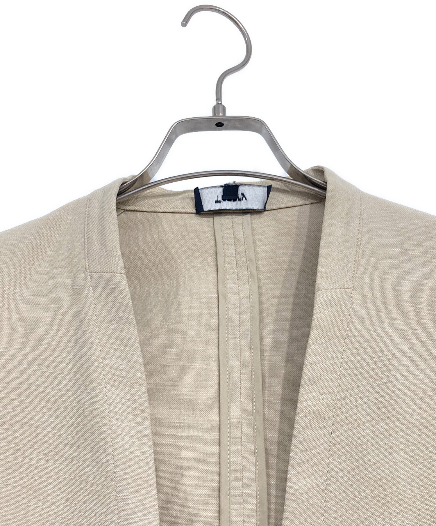 中古・古着通販】theory (セオリー) ノーカラージャケット ベージュ