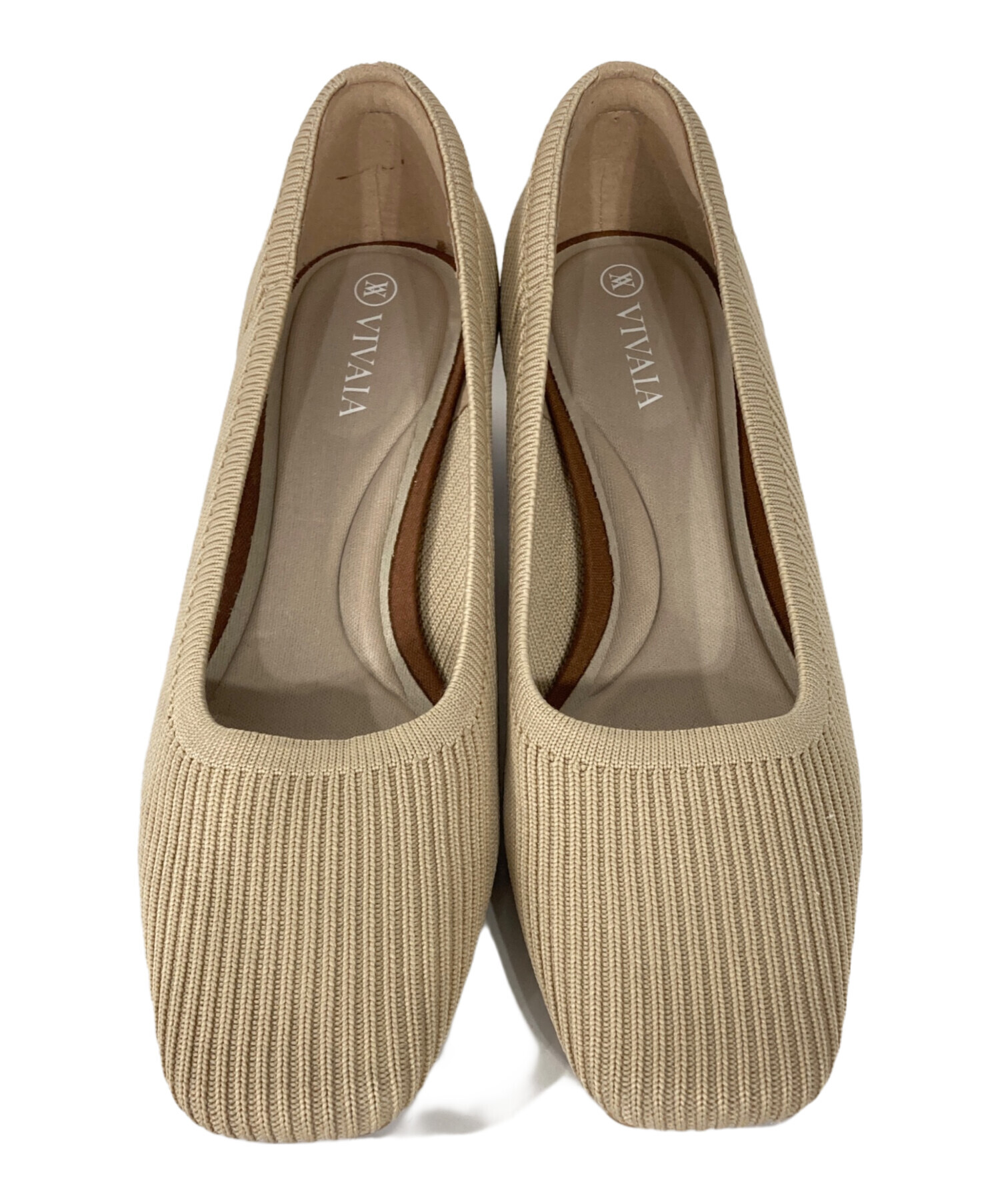 中古・古着通販】VIVAIA (ビバイア) ニットパンプス ベージュ サイズ