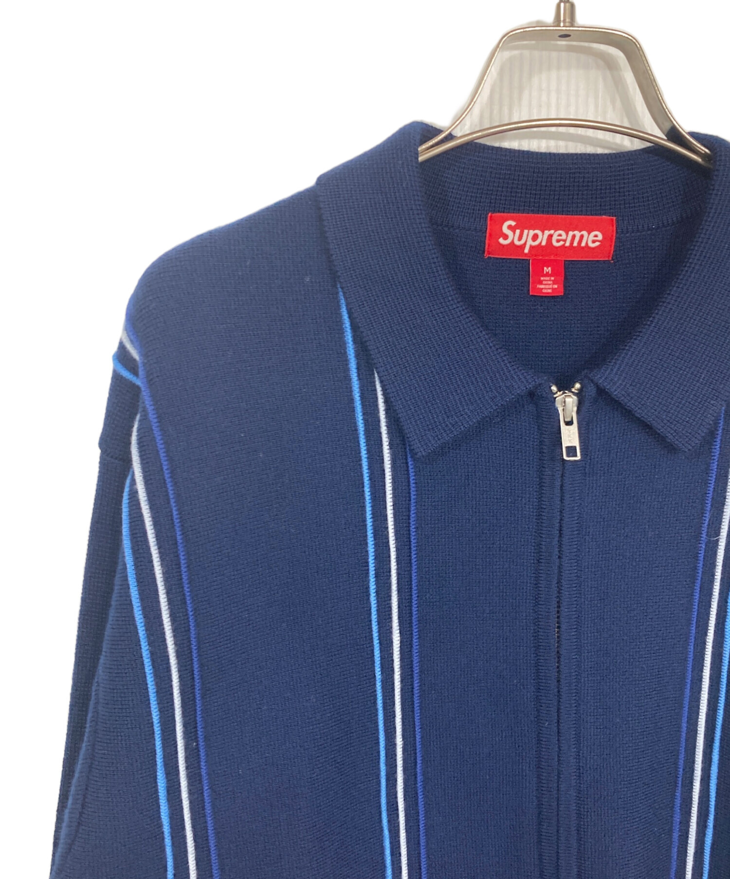 中古・古着通販】Supreme (シュプリーム) Stripe Zip Up Polo Sweater
