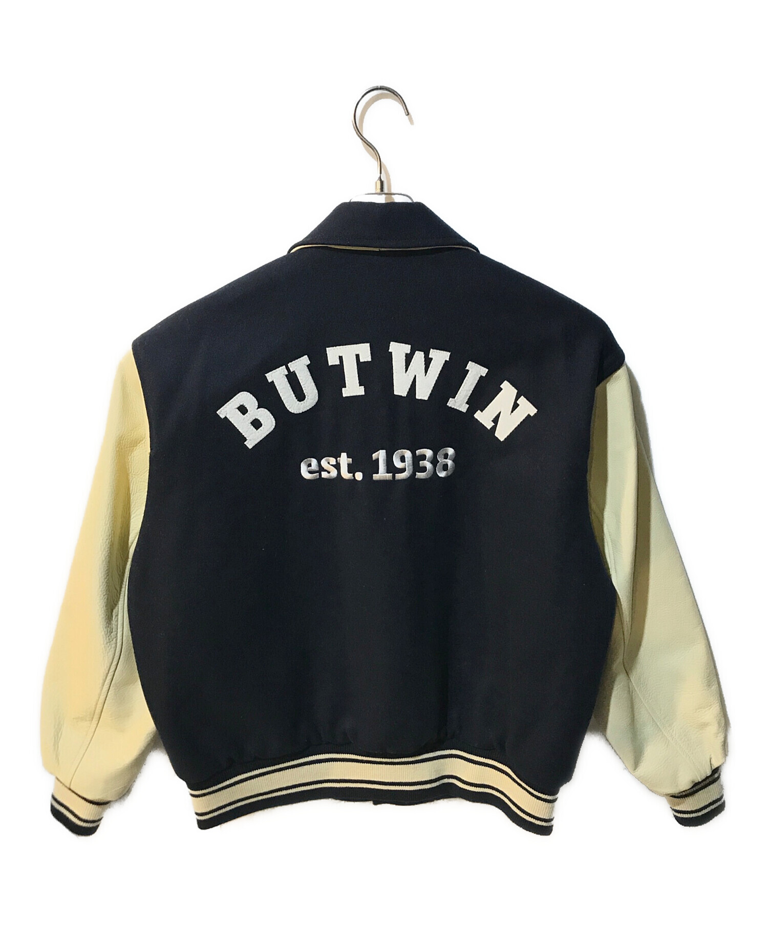 中古・古着通販】butwin (バトウィン) LEATHER×WOOLスタジャン