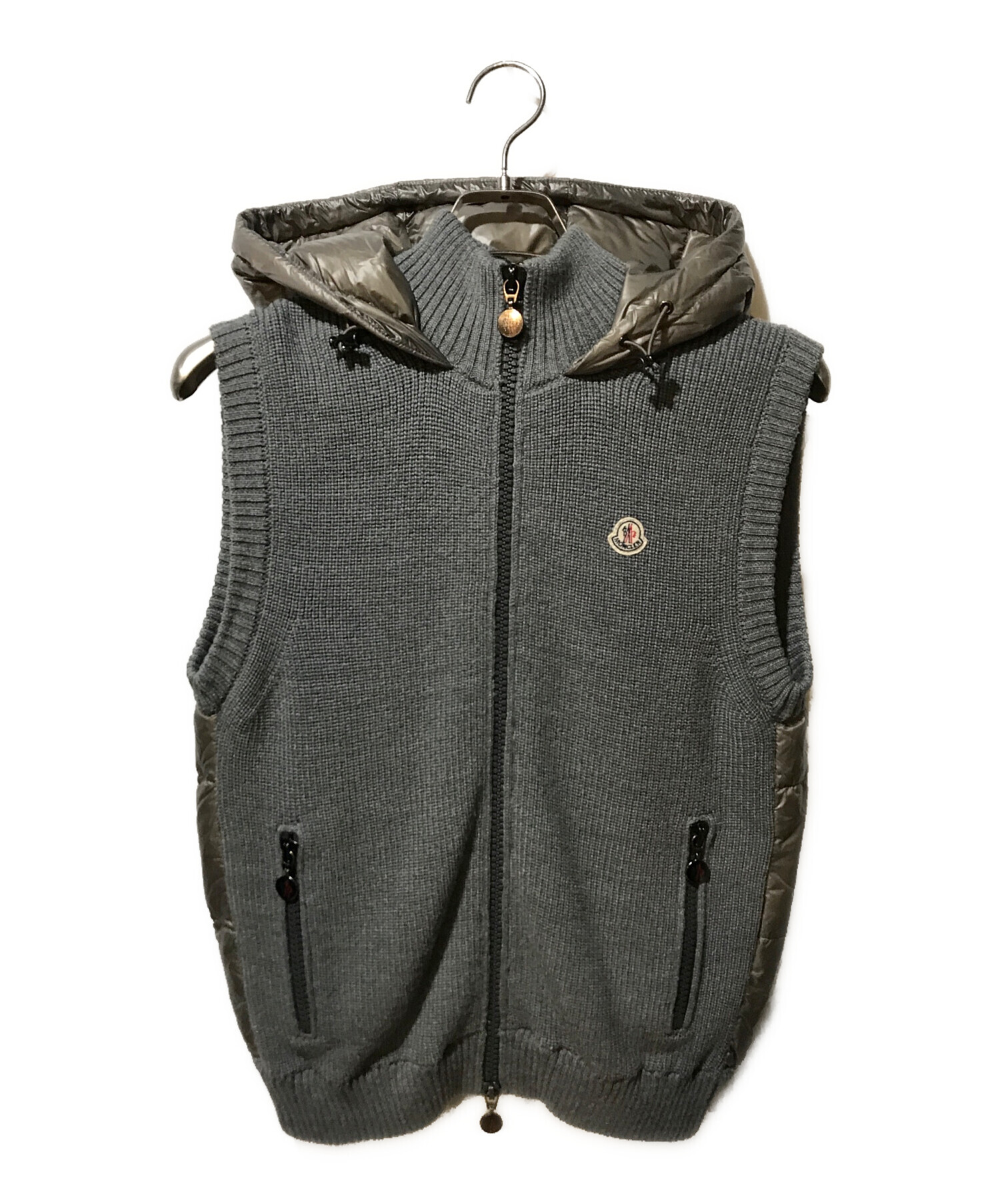 中古・古着通販】MONCLER (モンクレール) ニット切り替えダウンベスト