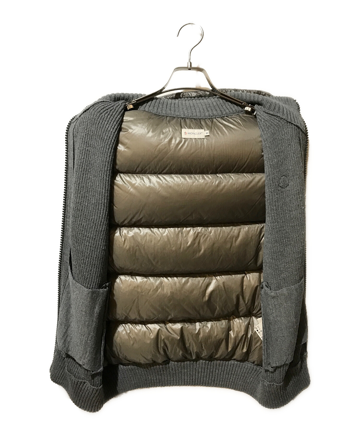 中古・古着通販】MONCLER (モンクレール) ニット切り替えダウンベスト