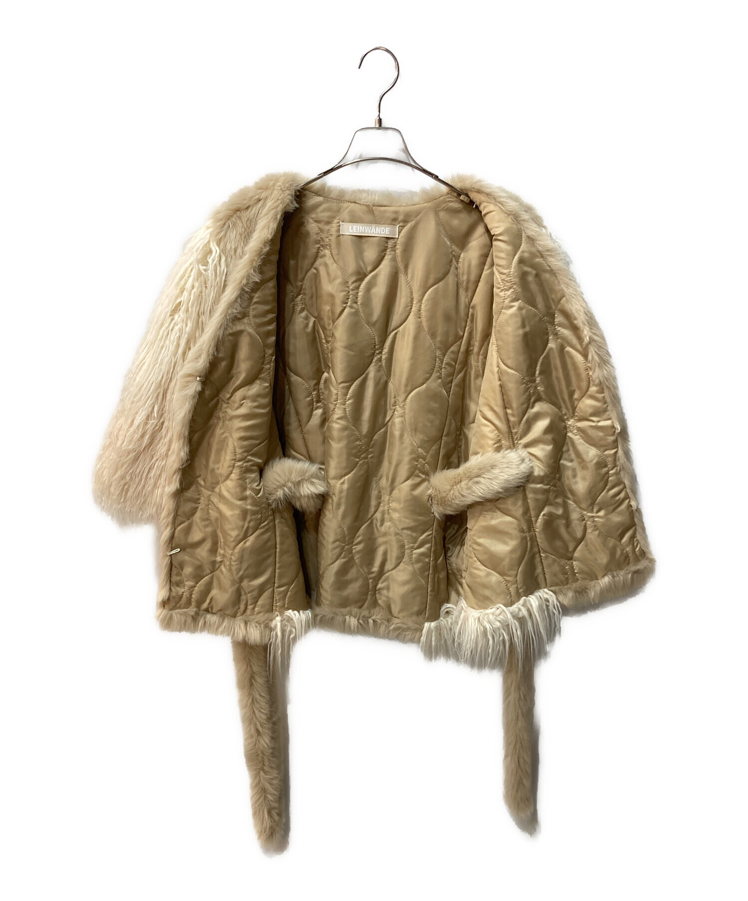 中古・古着通販】LEINWANDE (ラインヴァンド) フェイクファーポンチョ