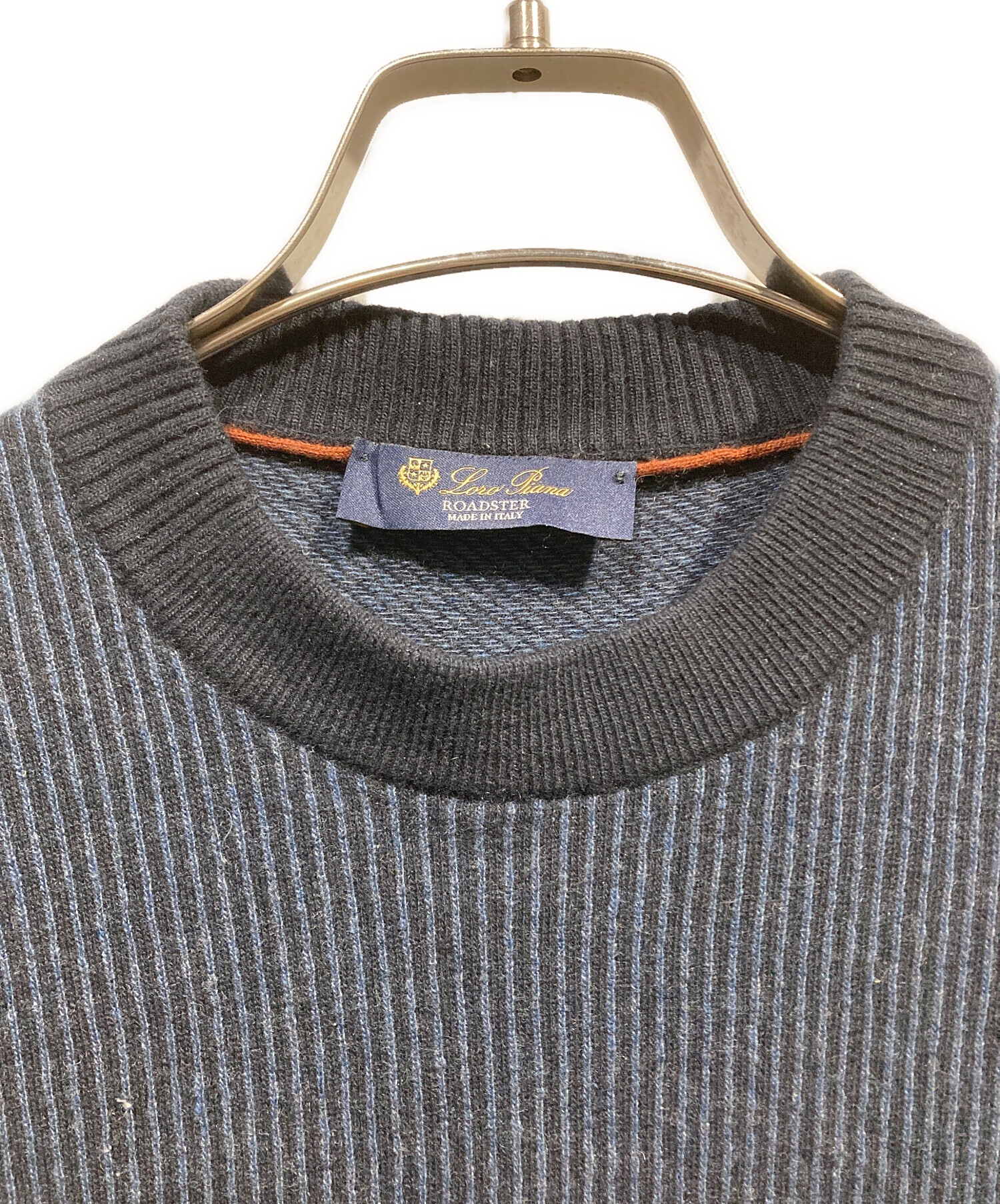 中古・古着通販】LORO PIANA (ロロピアーナ) ボーダー柄カシミヤニット