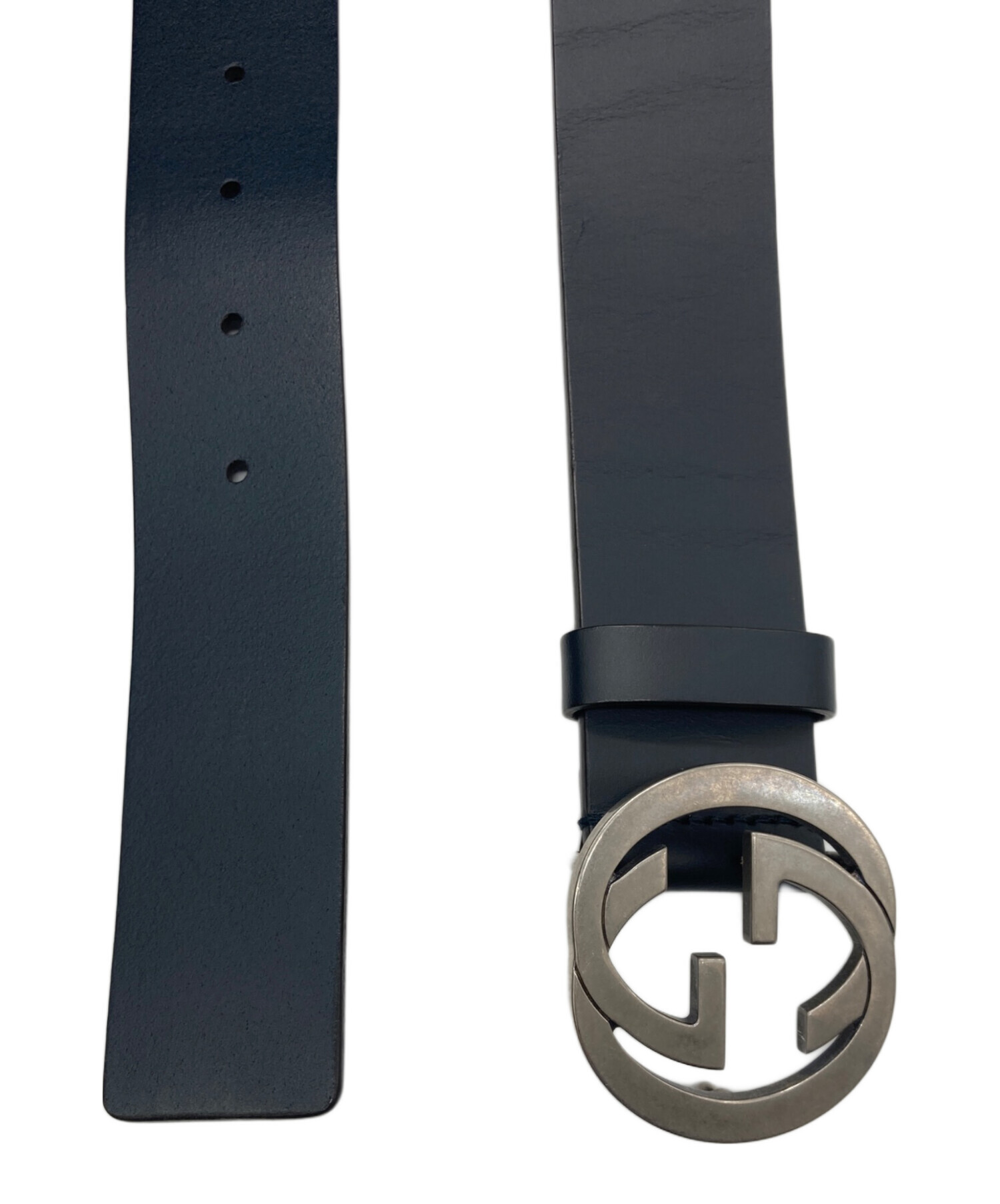 中古・古着通販】GUCCI (グッチ) インターロッキングG レザーベルト