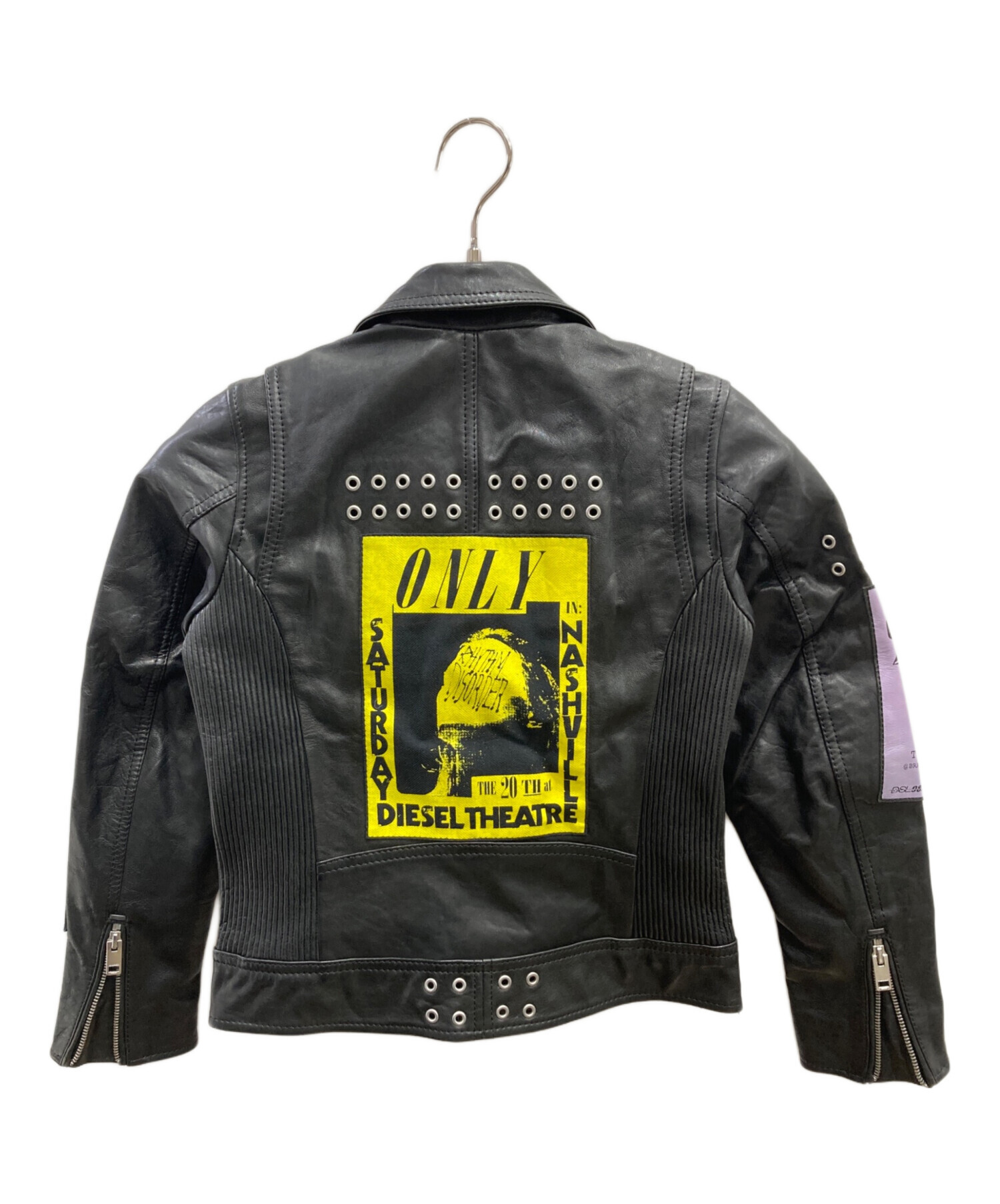 中古・古着通販】DIESEL (ディーゼル) レザーライダースジャケット