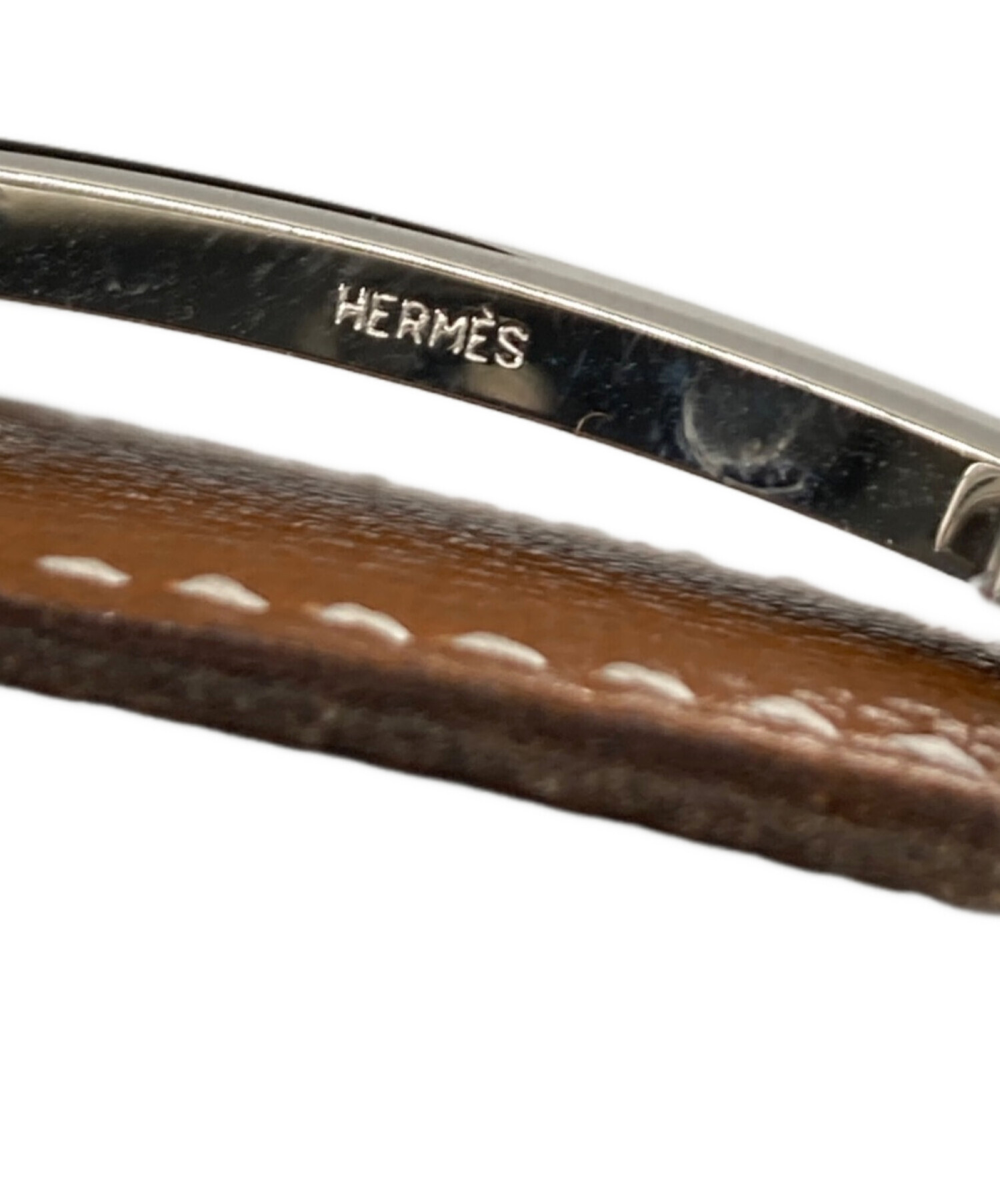 中古・古着通販】HERMES (エルメス) Hバックルレザーベルト ブラウン
