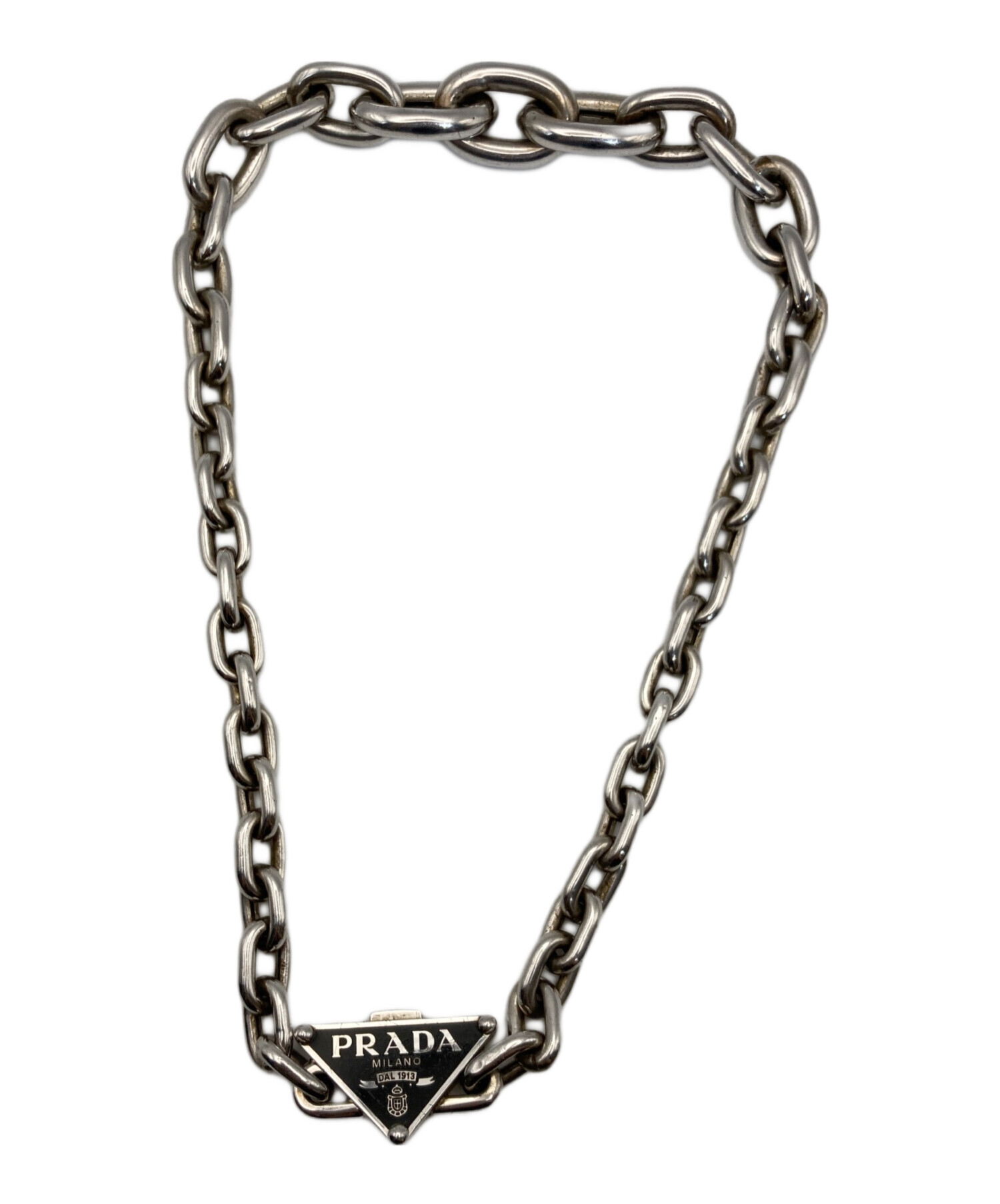 中古・古着通販】PRADA (プラダ) シンボルネックレス シルバー