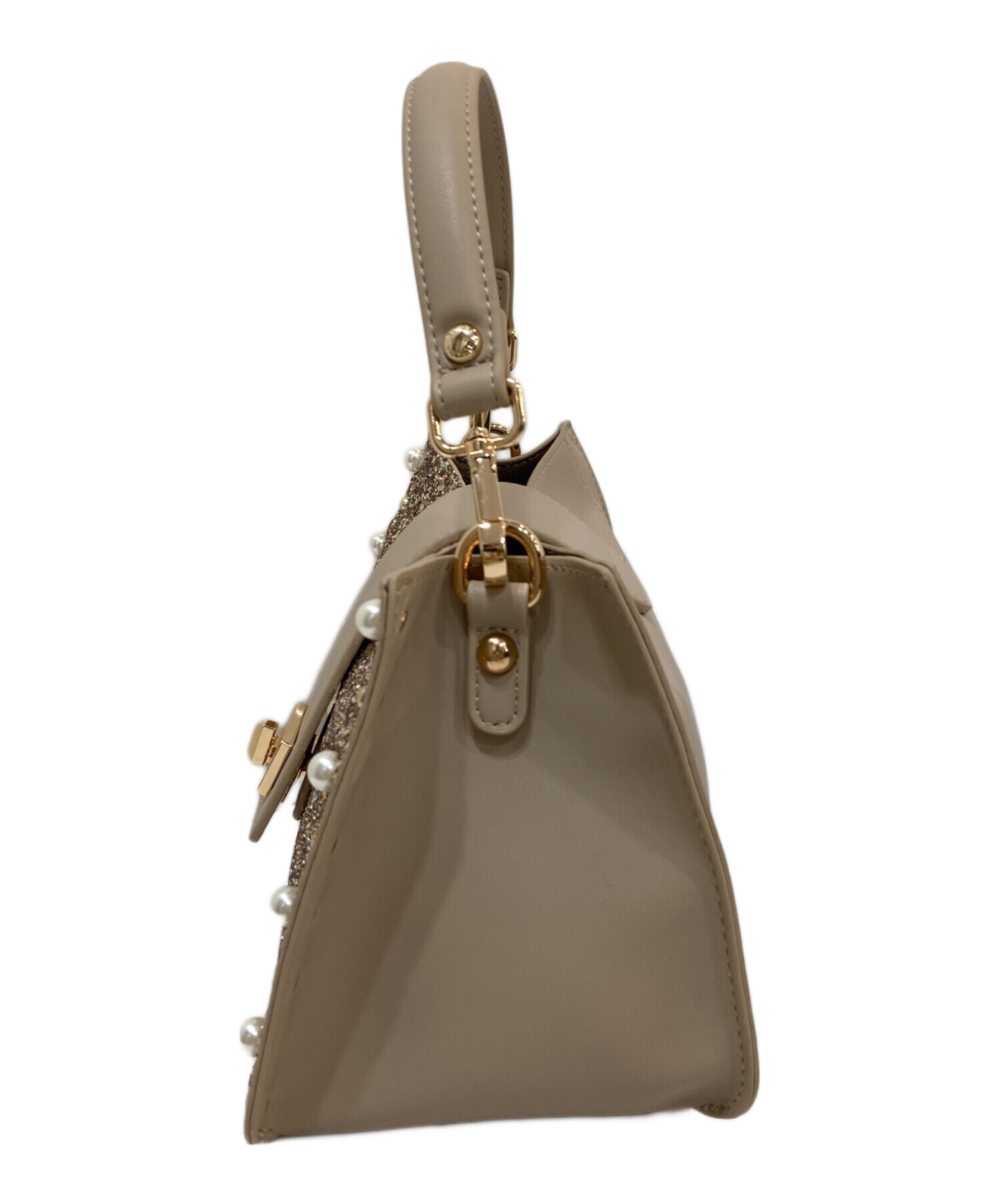 中古・古着通販】DIANA (ダイアナ) キラキラグリッターBAG ベージュ