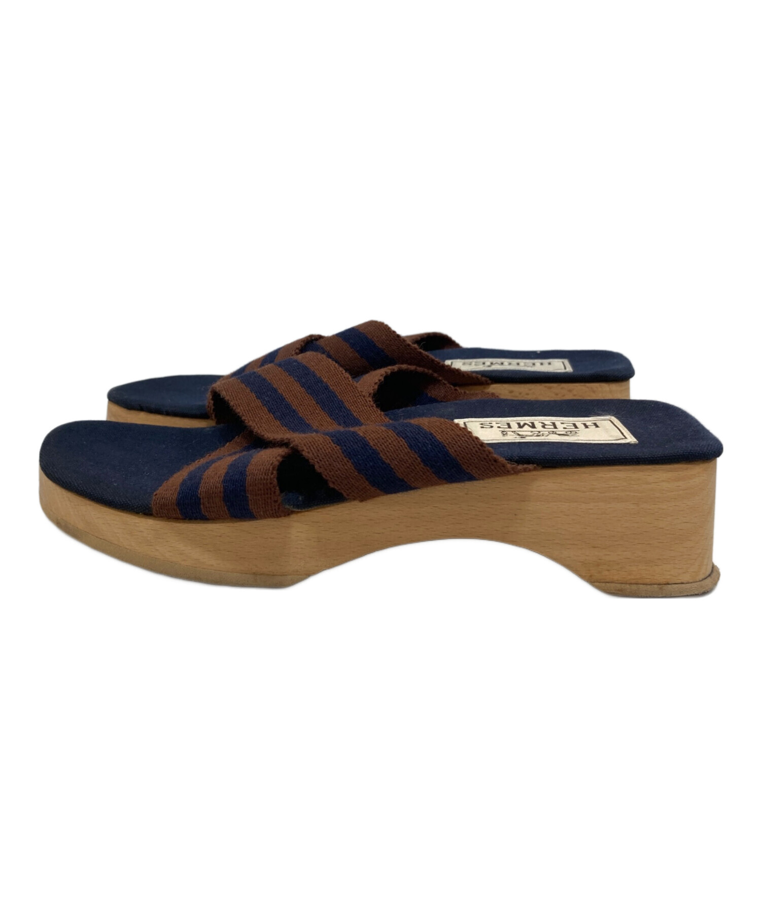 中古・古着通販】HERMES (エルメス) フールトゥ ウッドソールサンダル