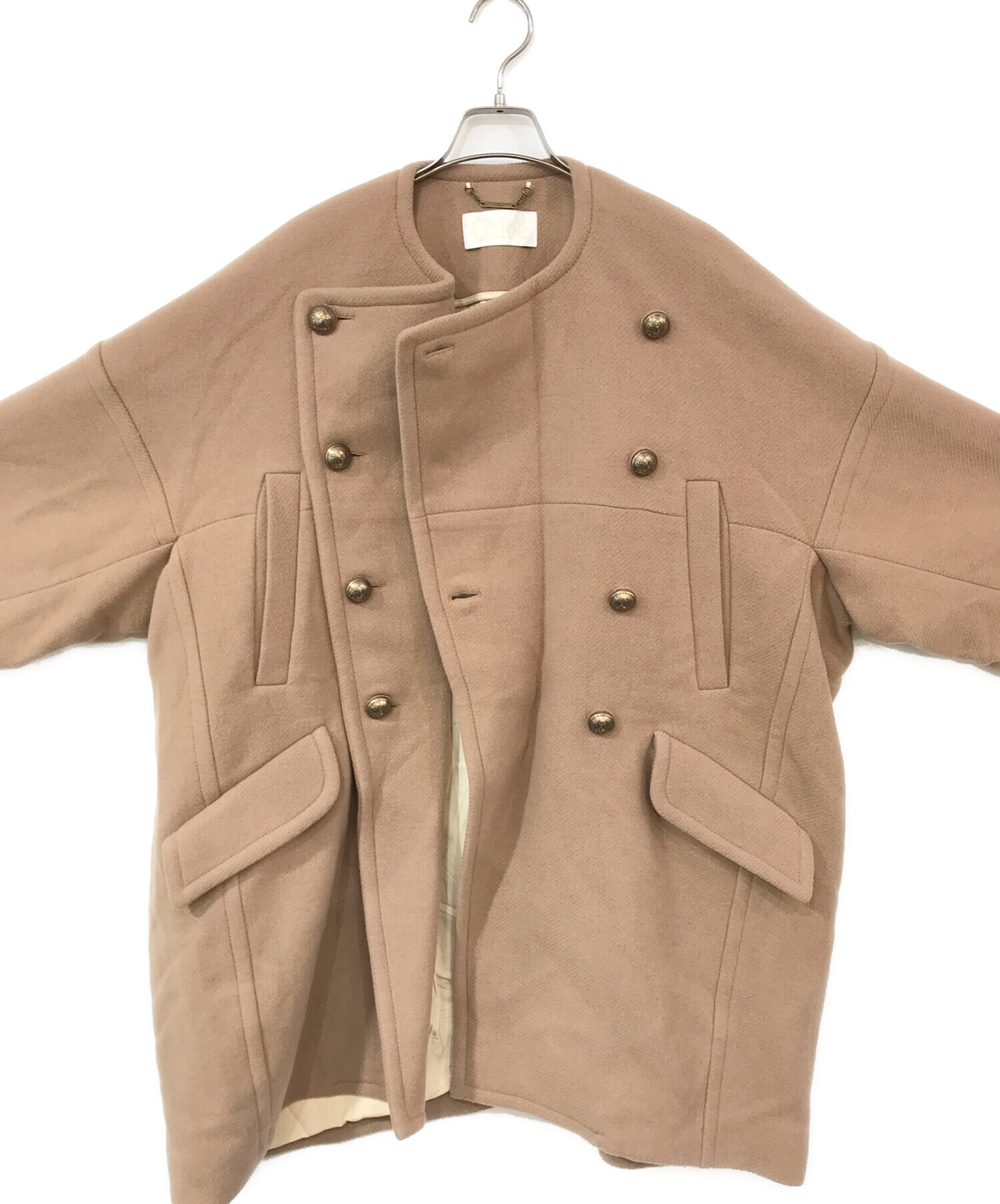 中古・古着通販】Chloe (クロエ) バルキーウールコート ブラウン