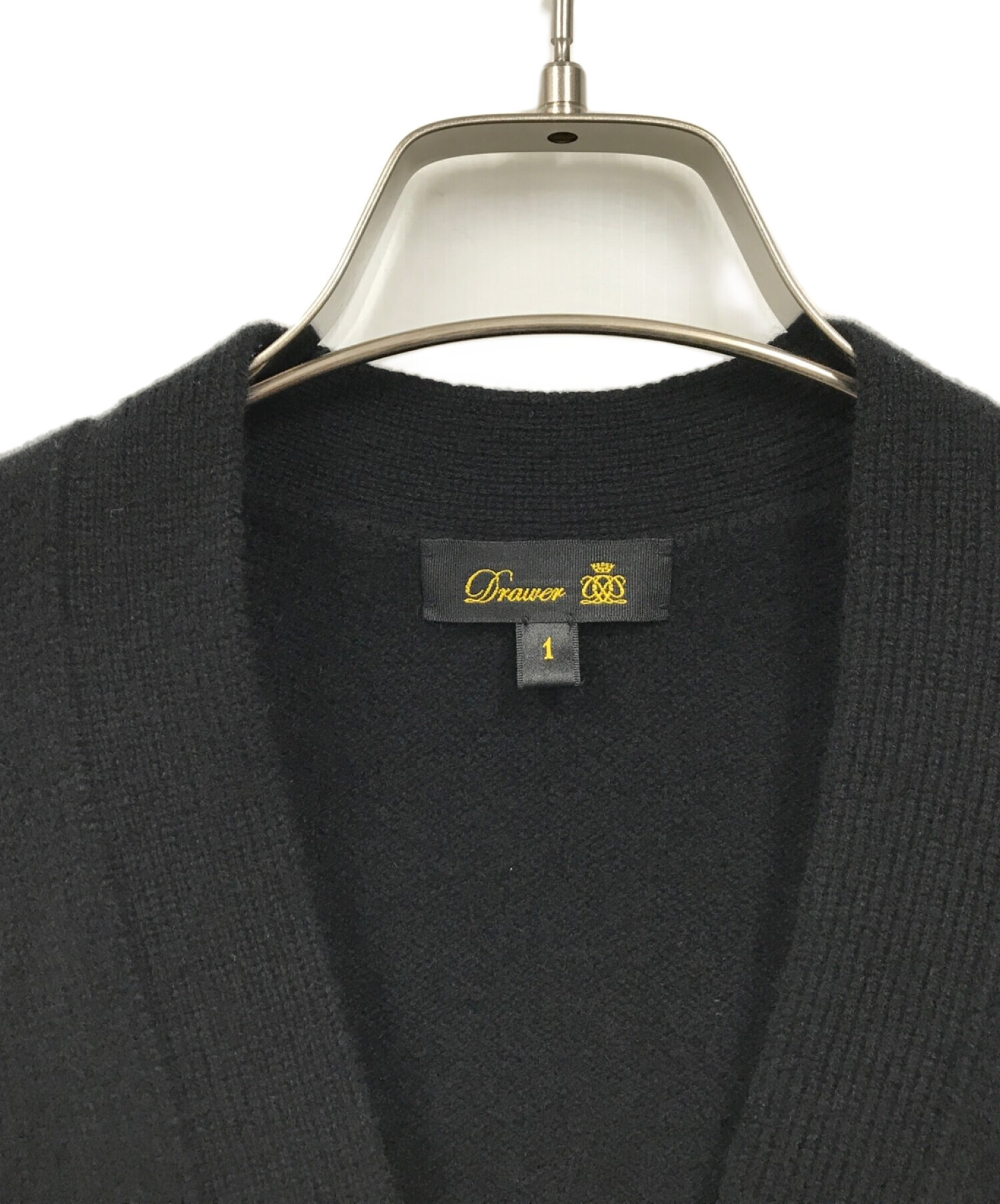 中古・古着通販】DRAWER (ドゥロワー) カシミヤカーディガン ブラック
