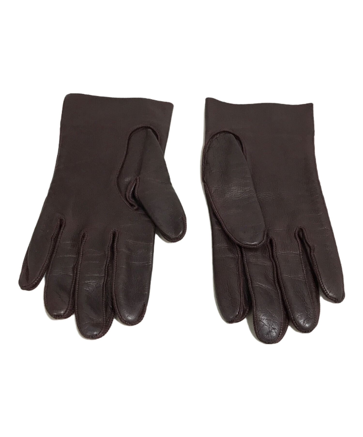 中古・古着通販】LOEWE (ロエベ) ロゴラインストーンレザーグローブ