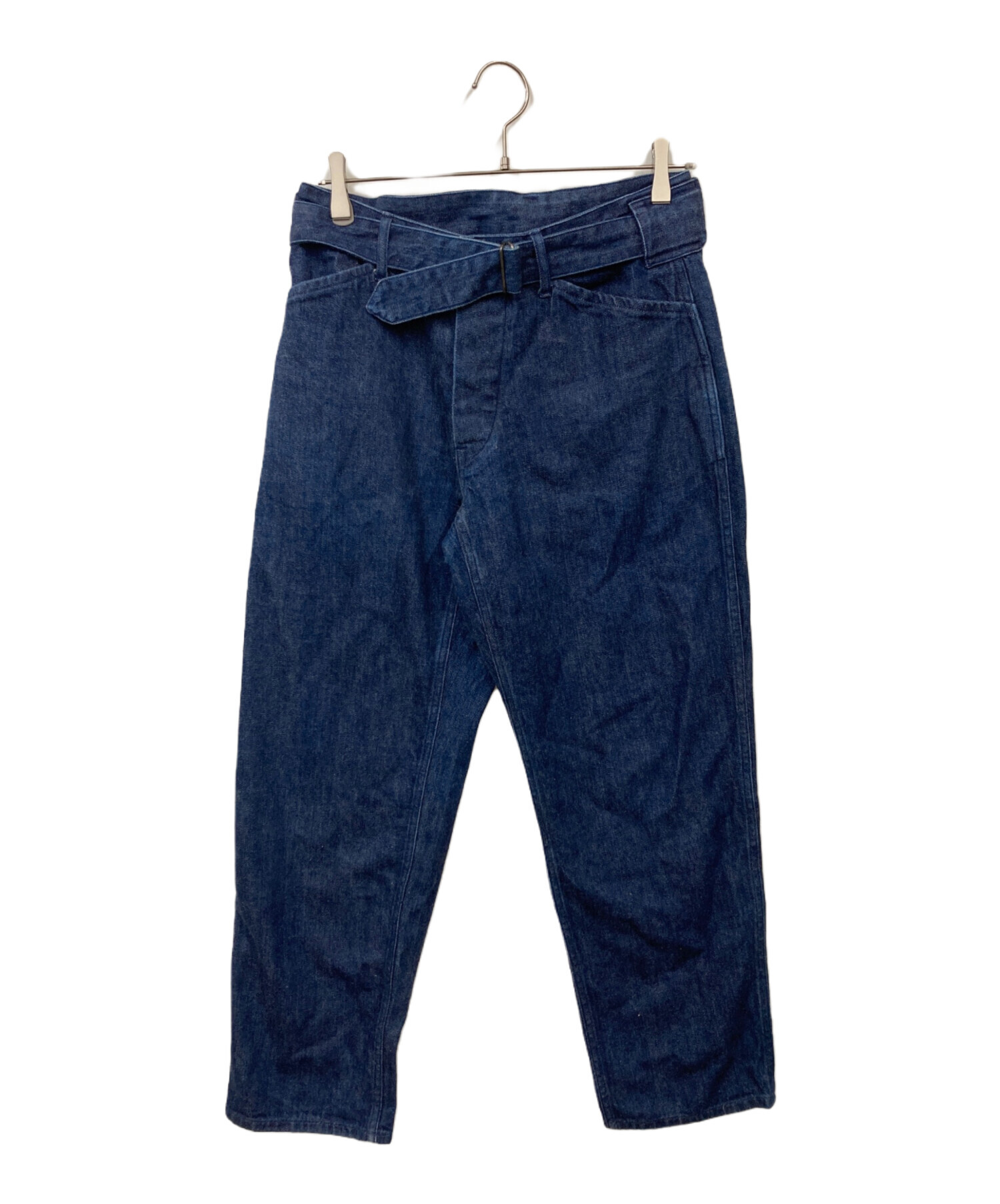 中古・古着通販】COMOLI (コモリ) ベルテッドデニムパンツ インディゴ