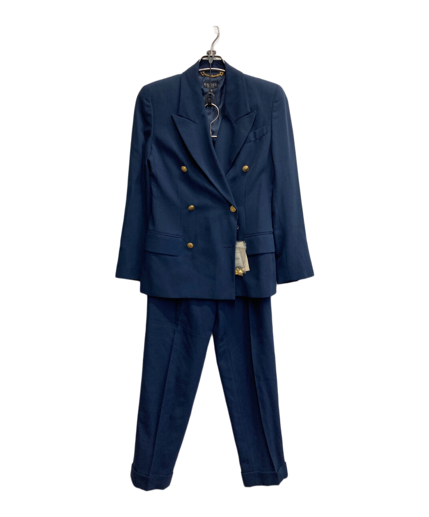 中古・古着通販】GUCCI (グッチ) 金釦紺ブレ セットアップ ネイビー