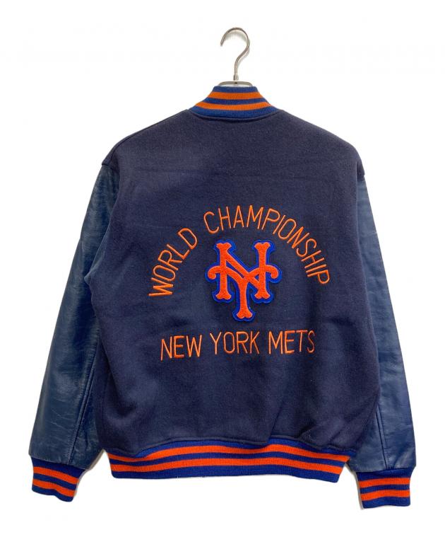 中古・古着通販】FELCO (フェルコ) NEW YORK METS袖レザースタジャン