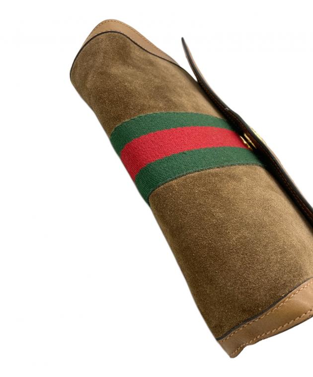 中古・古着通販】GUCCI (グッチ) OLDスエードクラッチバッグ ブラウン