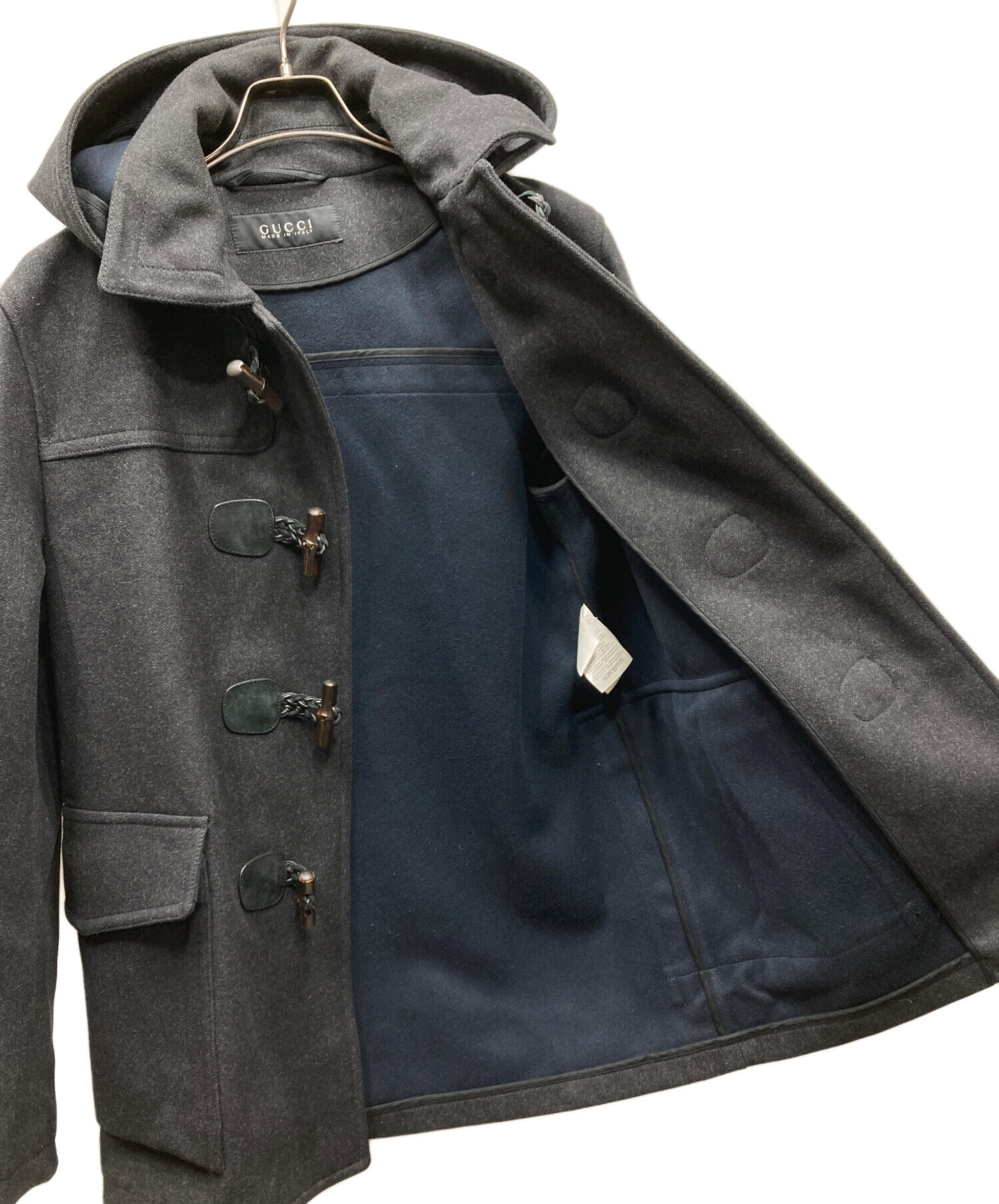 中古・古着通販】GUCCI (グッチ) ダッフルコート グレー サイズ:SIZE