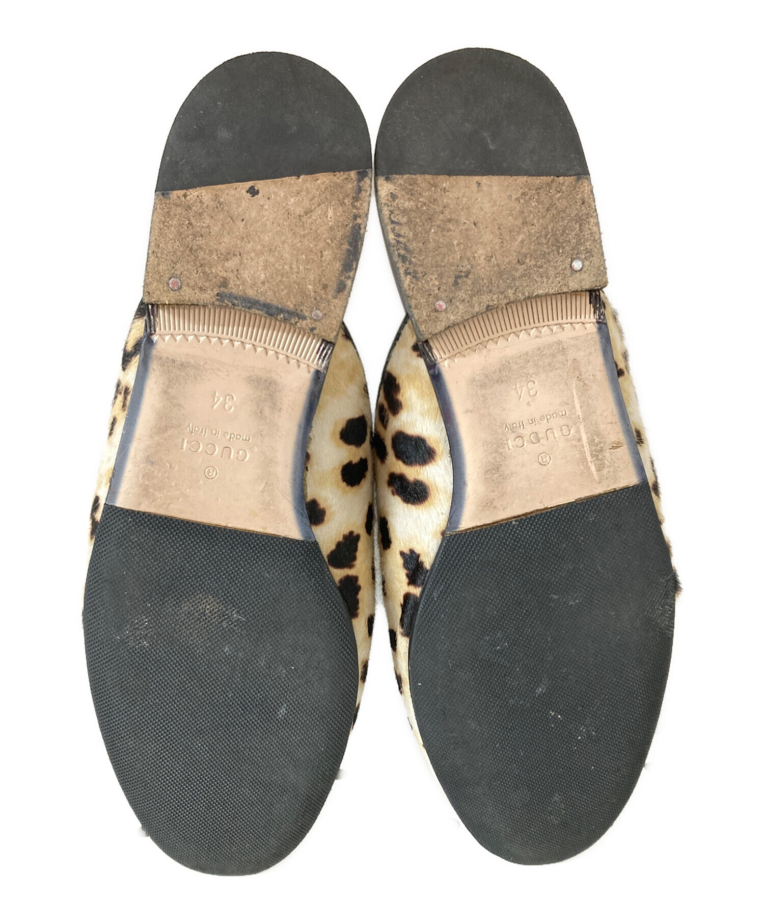 中古・古着通販】GUCCI (グッチ) レオパード柄 ホースビット ハラコ