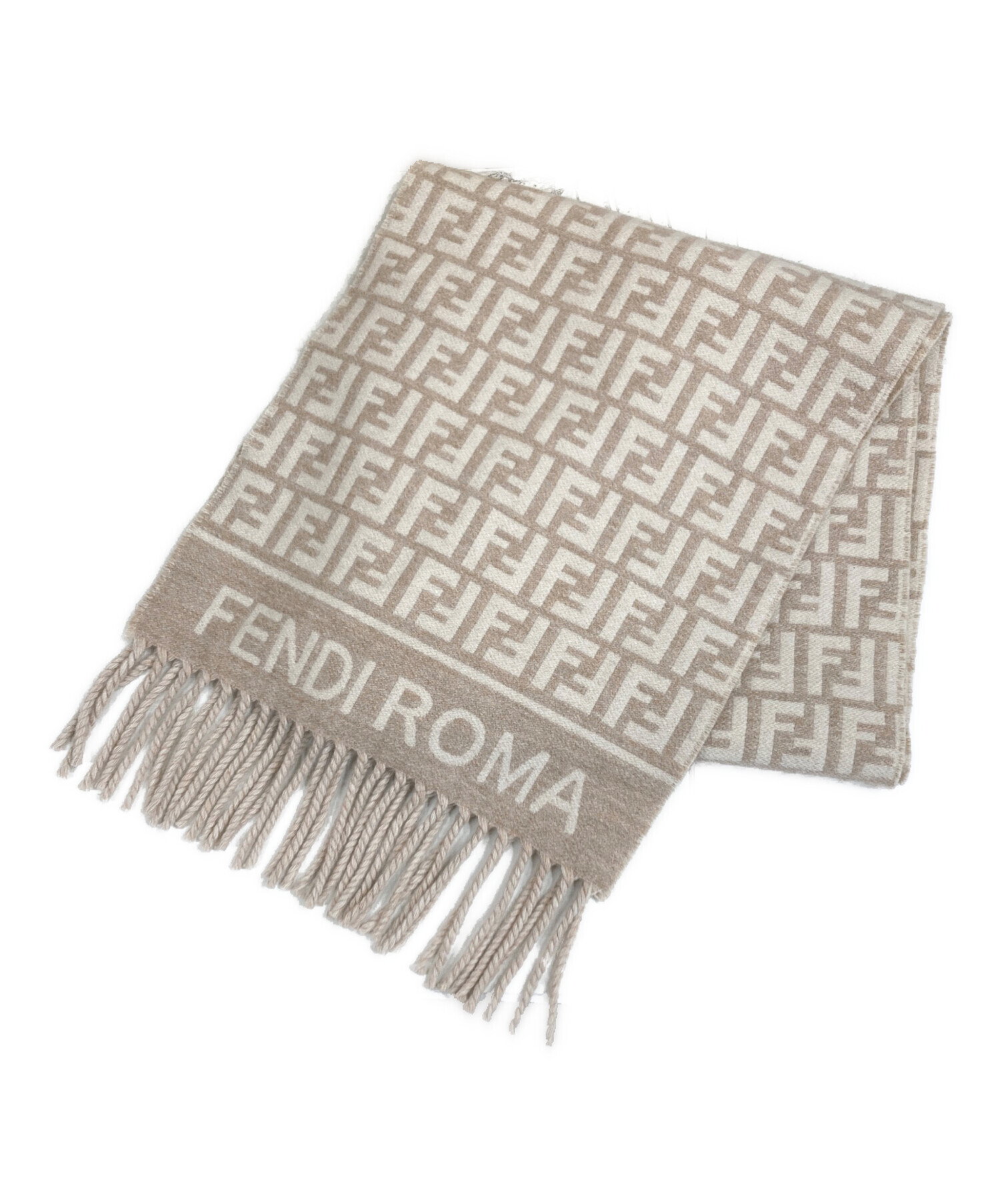 中古・古着通販】FENDI (フェンディ) ウールカシミヤ FFマフラー 30