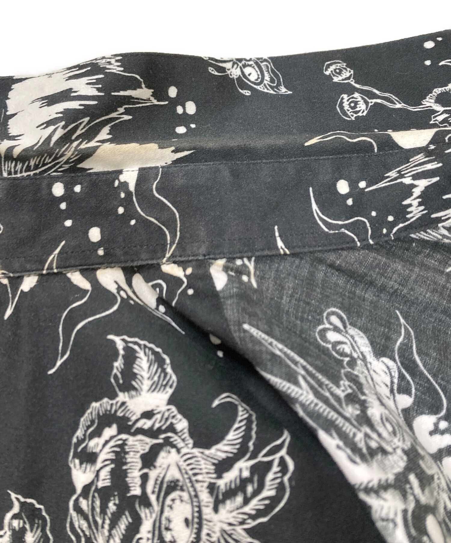 中古・古着通販】GIVENCHY (ジバンシィ) 総柄シャツ ブラック サイズ