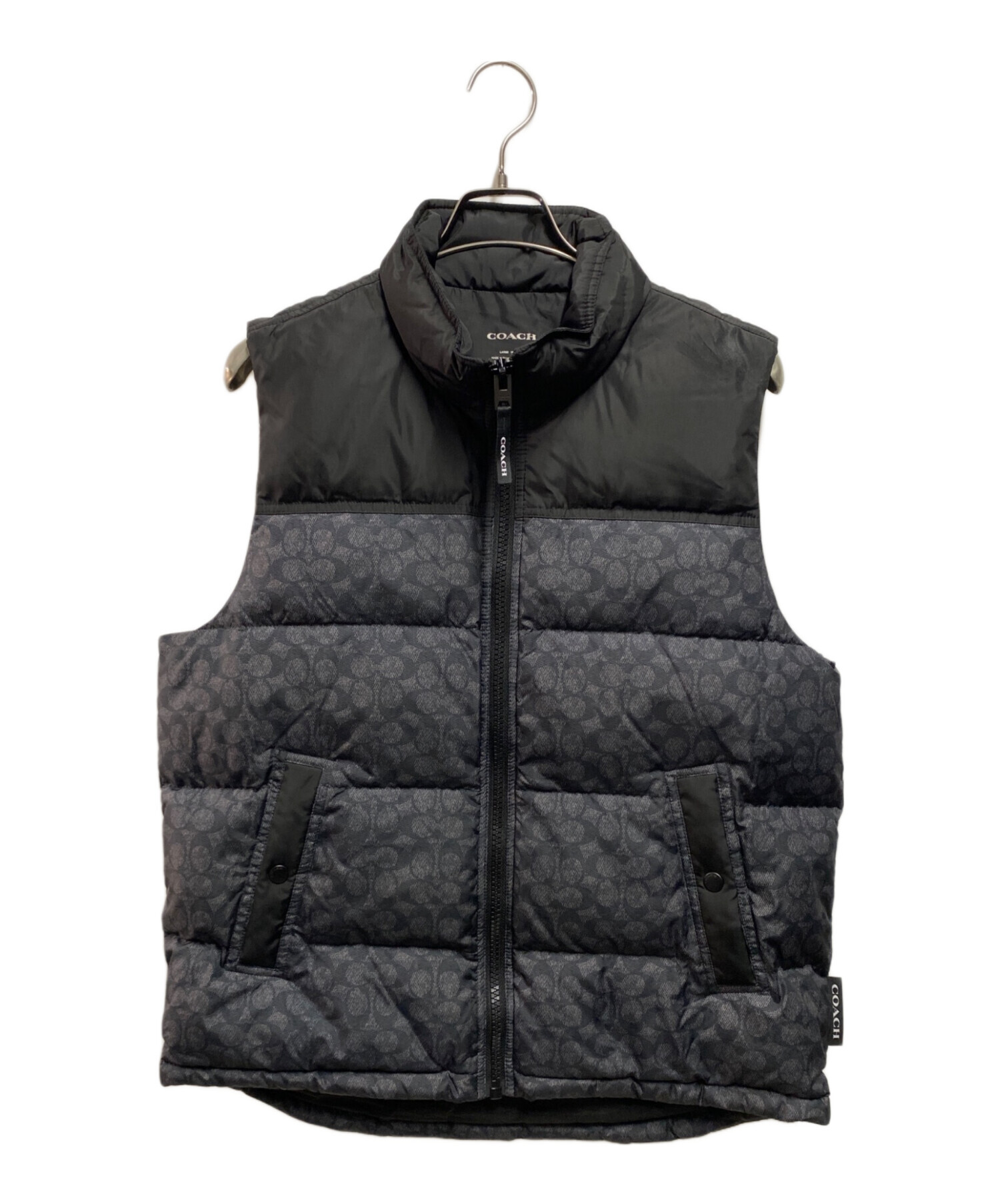 中古・古着通販】COACH (コーチ) シグネチャー ダウン ベスト ブラック