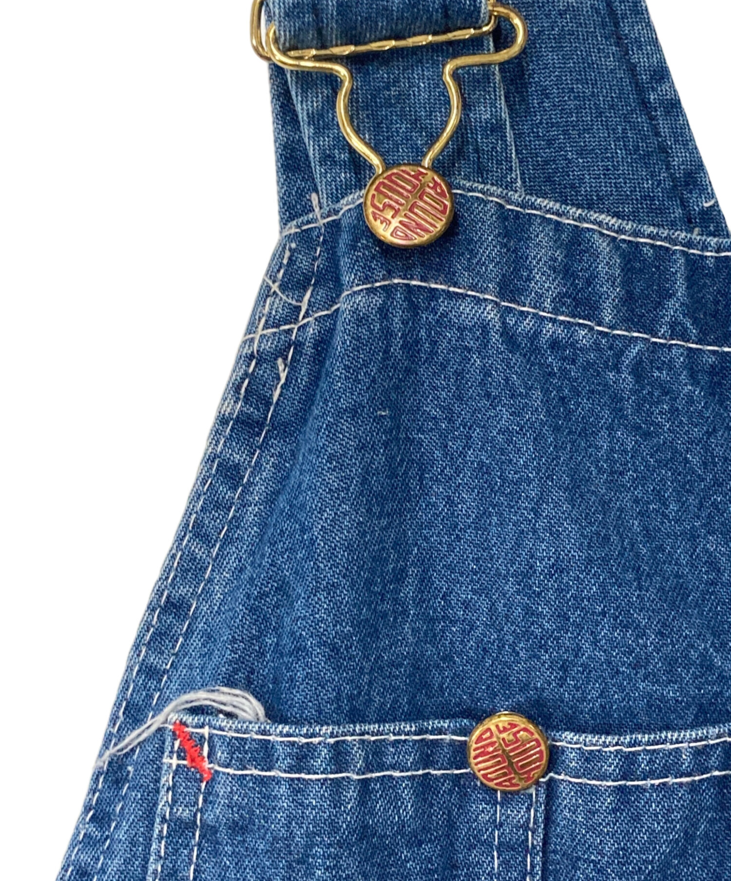 中古・古着通販】round house (ラウンドハウス) デニムオーバーオール