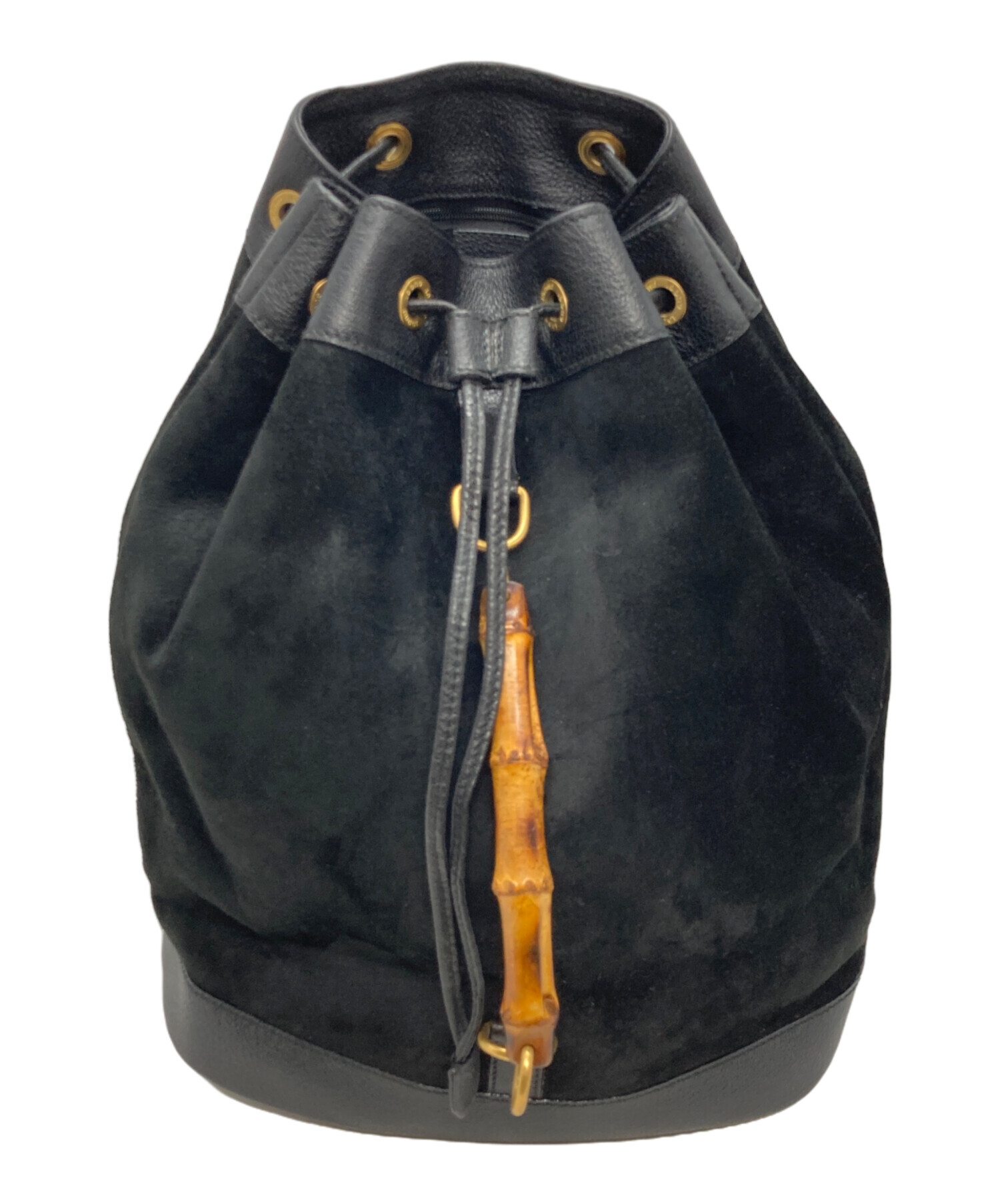 中古・古着通販】GUCCI (グッチ) バンブー スエード 巾着リュック