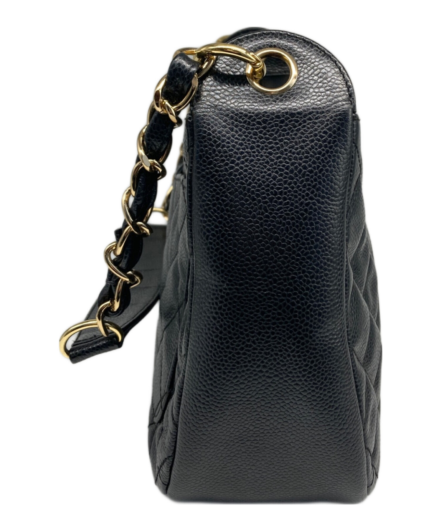 中古・古着通販】CHANEL (シャネル) キャビアスキンチェーンワン