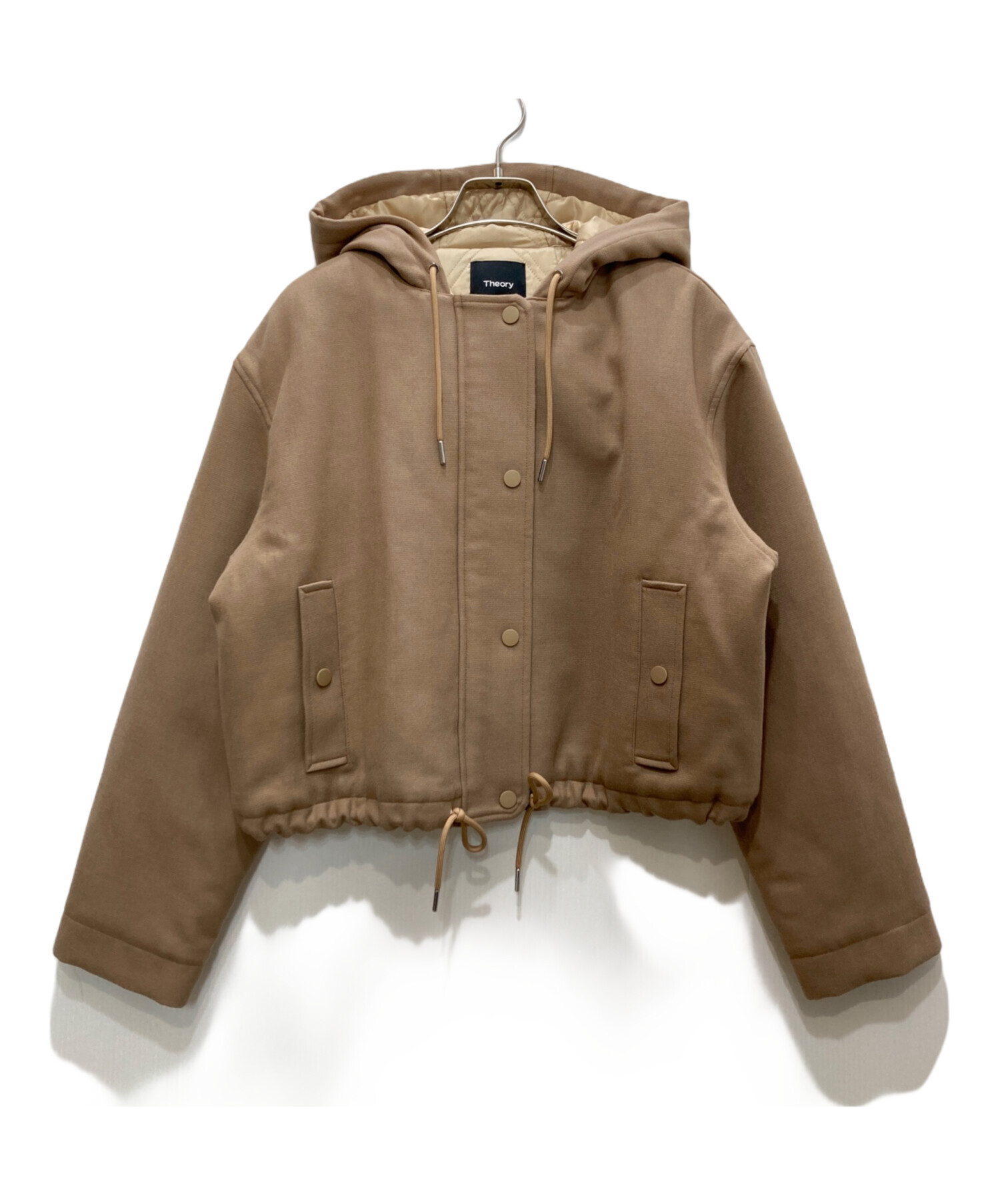 中古・古着通販】theory (セオリー) フーデッドジャケット ベージュ