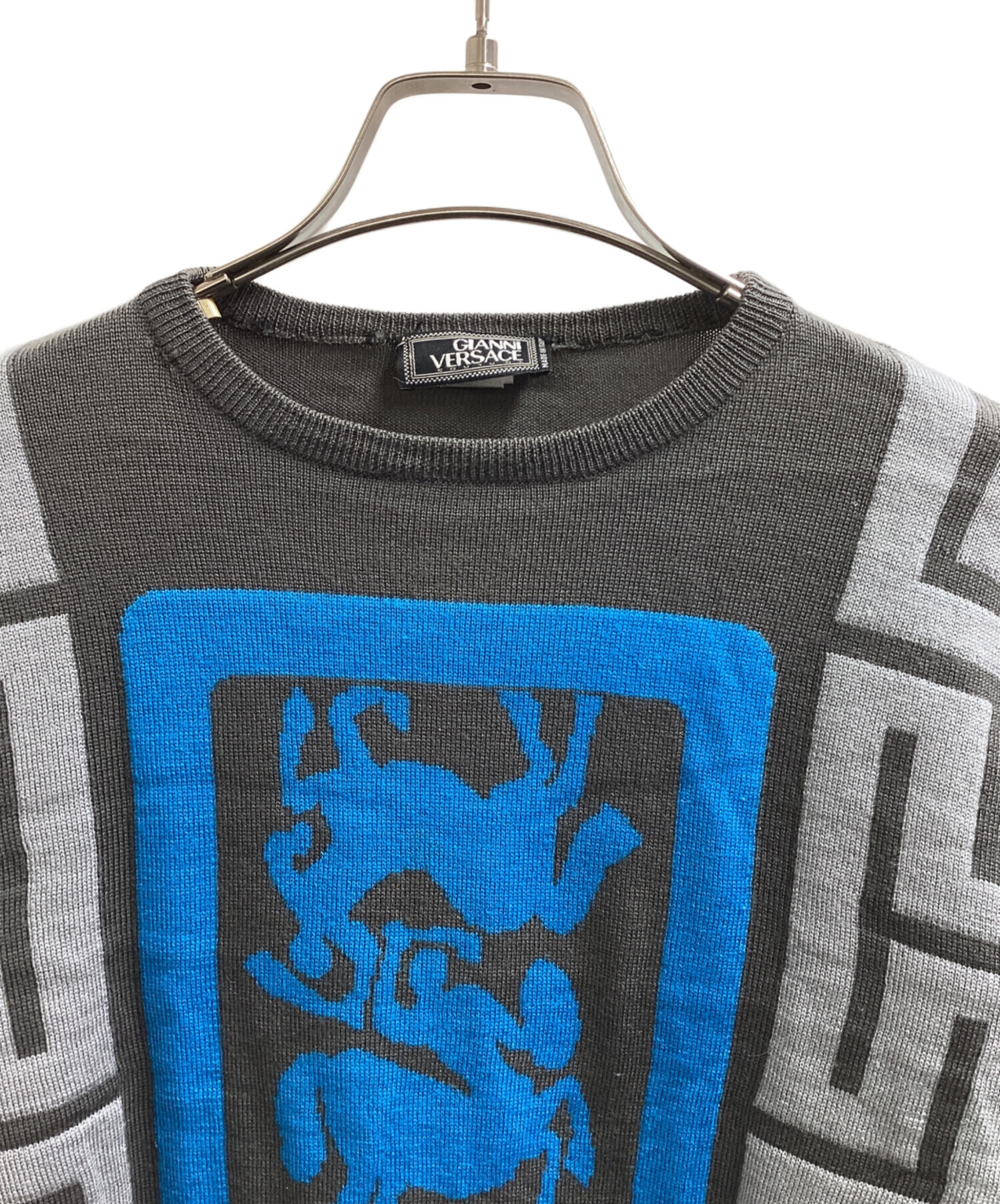 中古・古着通販】GIANNI VERSACE (ジャンニ・ヴェルサーチ) 総柄ニット