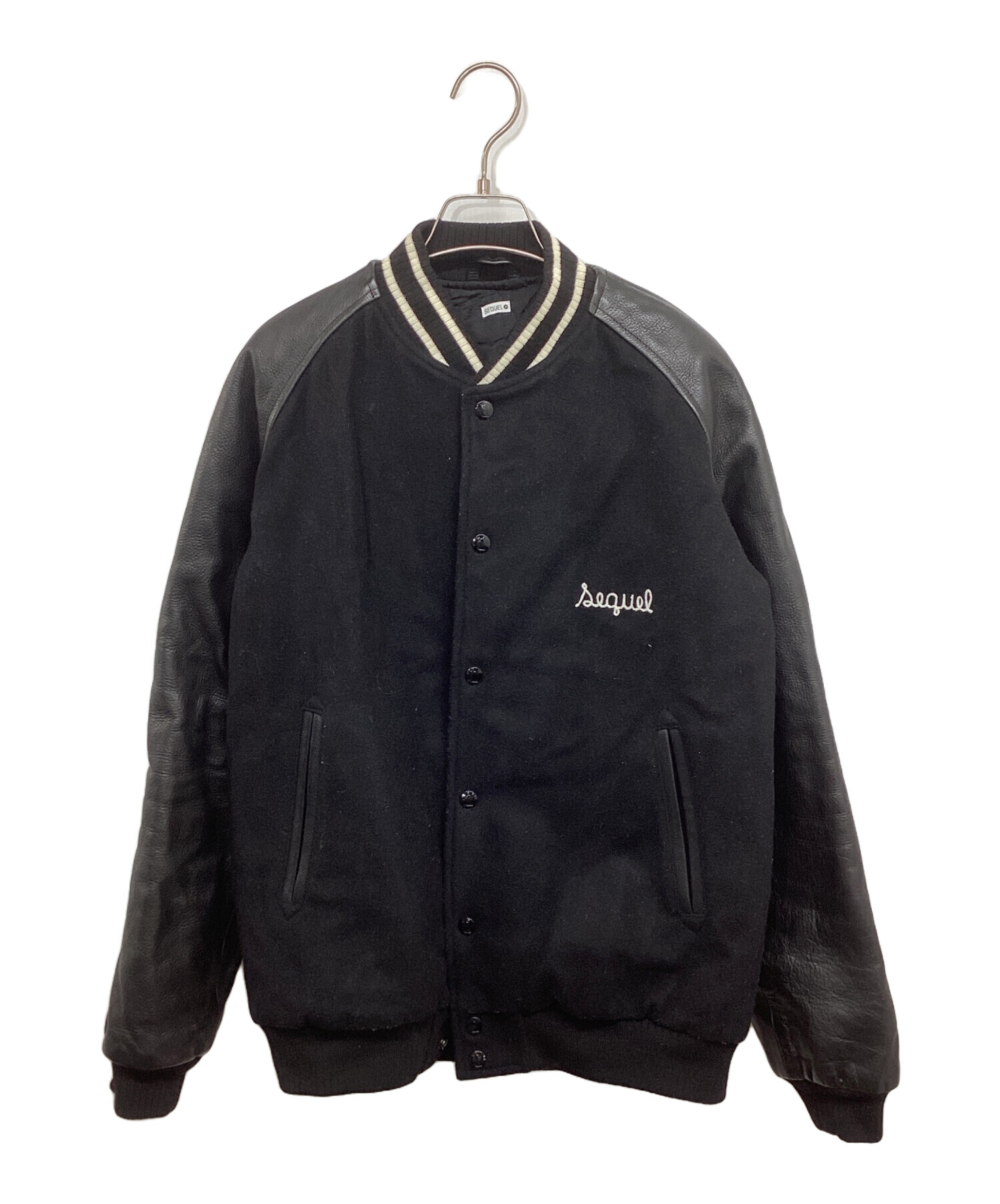 中古・古着通販】SEQUEL (シークエル) VIRSITY JACKET 21AW ブラック