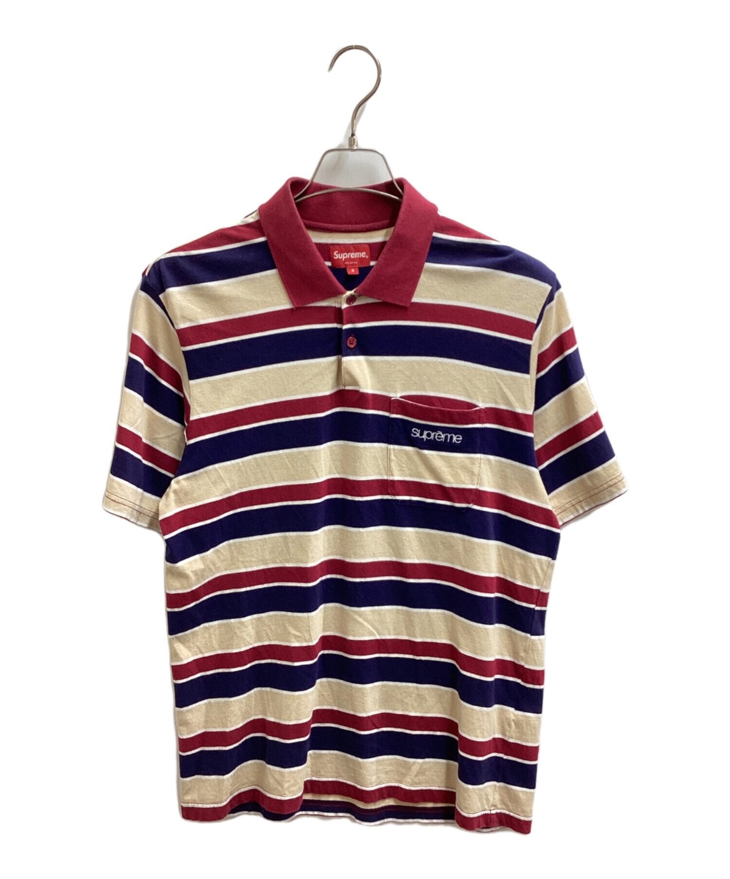 中古・古着通販】SUPREME (シュプリーム) Classic Logo Stripe Polo