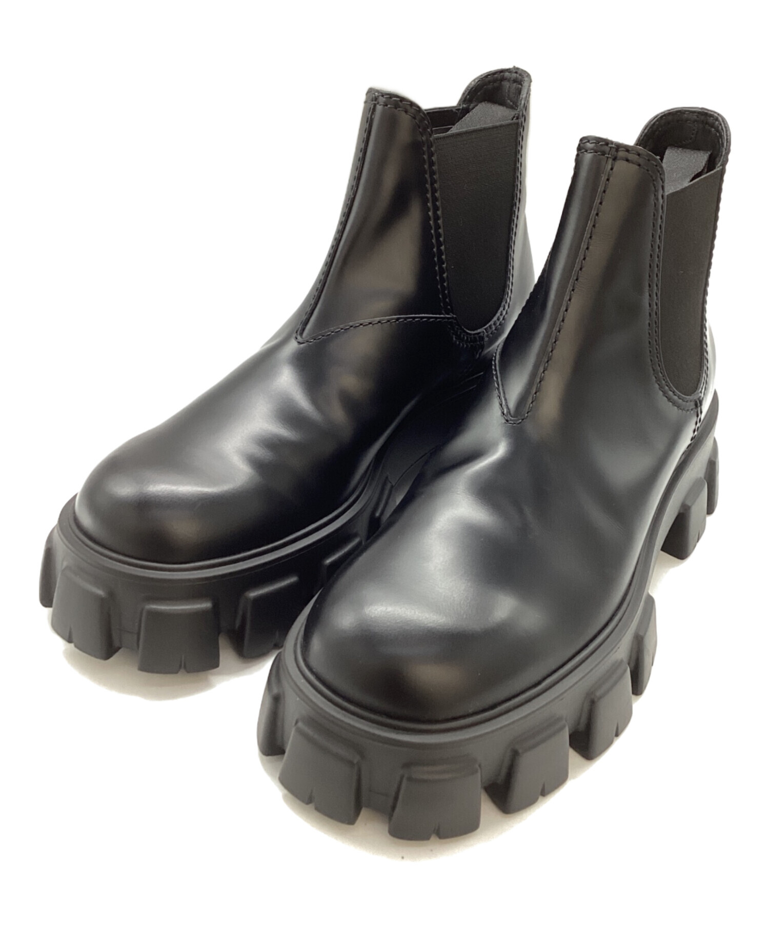 中古・古着通販】PRADA (プラダ) サイドゴアブーツ モノリス