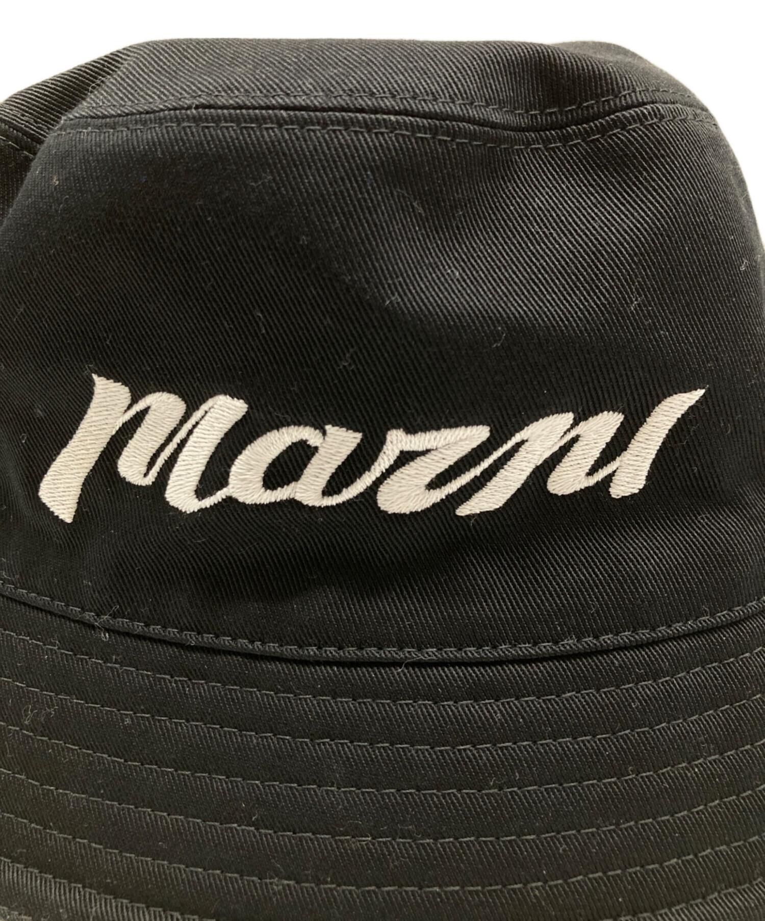 中古・古着通販】MARNI (マルニ) ロゴ刺繍コットンツイルバケット