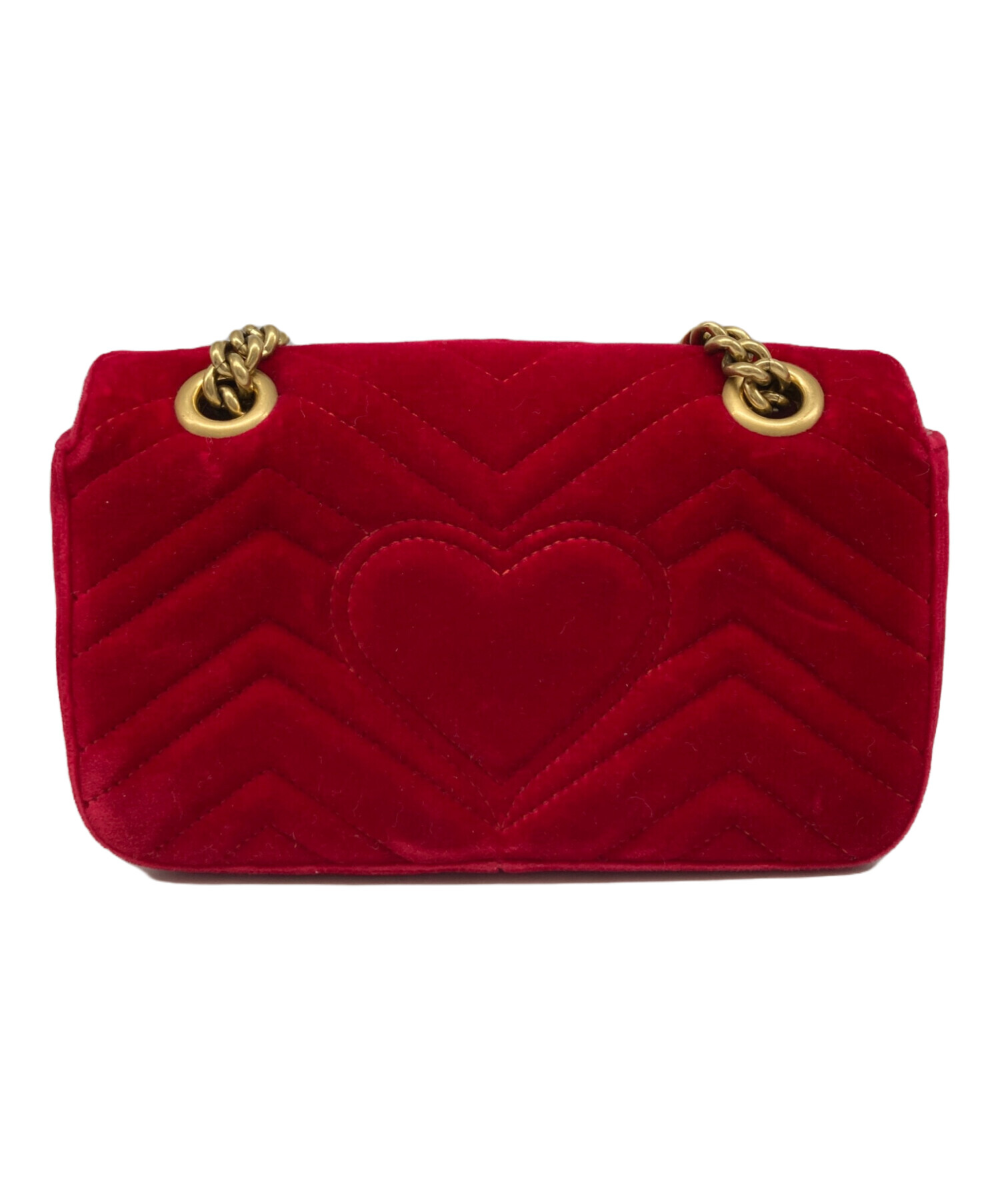 中古・古着通販】GUCCI (グッチ) GGマーモント ベルベット チェーン