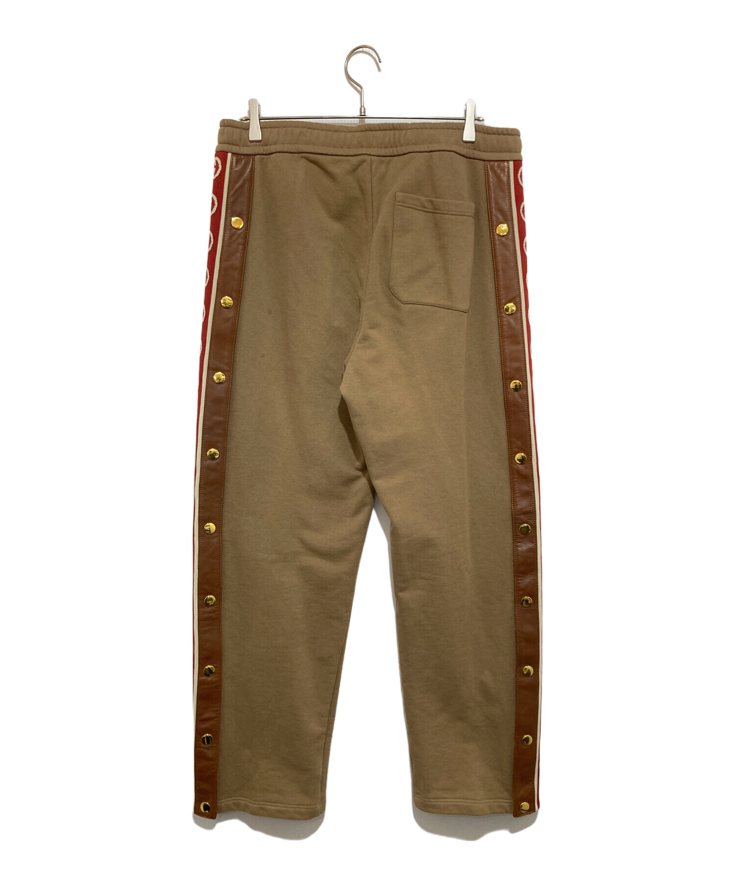 中古・古着通販】GUCCI (グッチ) サイドロゴスウェットパンツ ブラウン