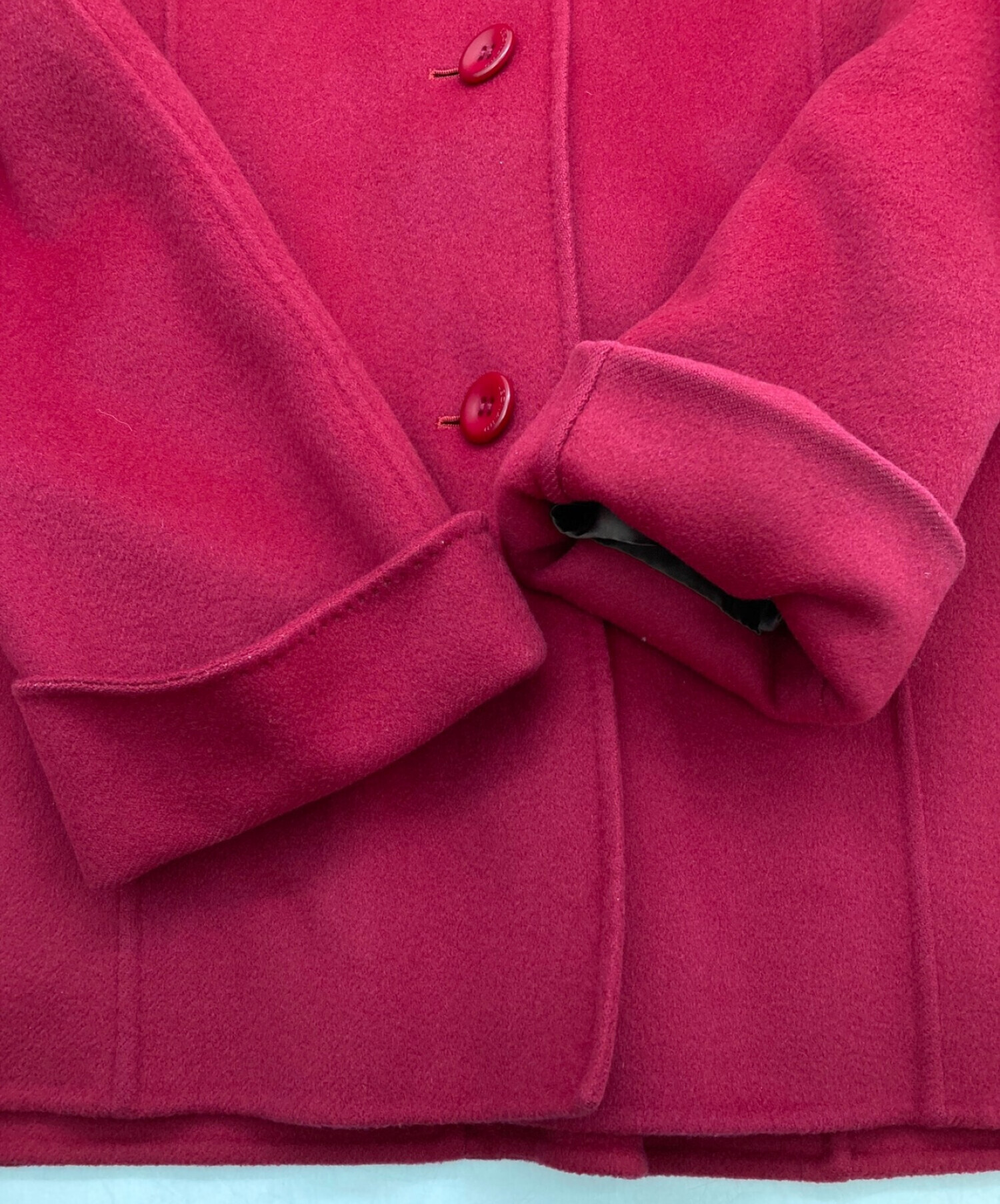 中古・古着通販】LEONARD (レオナール) カシミヤハーフコート レッド