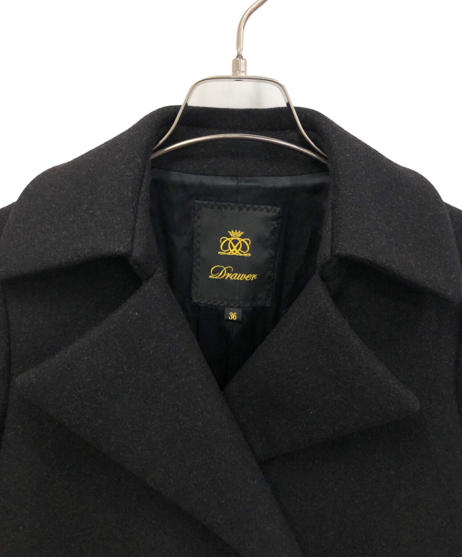 中古・古着通販】DRAWER (ドゥロワー) コート ブラック サイズ:36