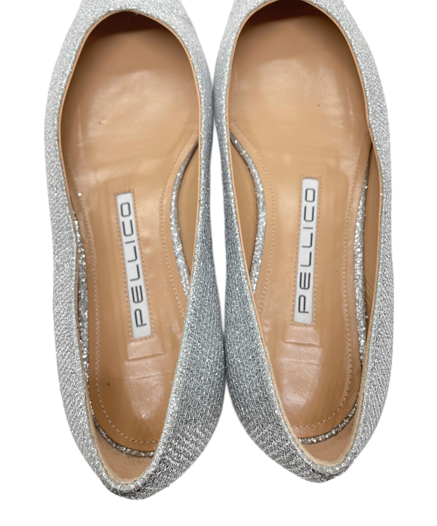 中古・古着通販】PELLICO (ペリーコ) DAMA ダマ スクエアトゥ ラメ