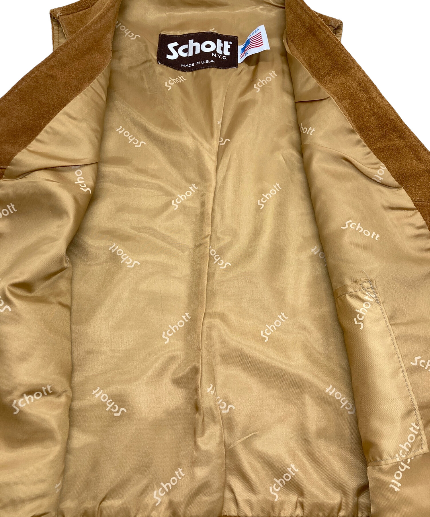 中古・古着通販】shott (ショット) スエードベスト ブラウン サイズ:S