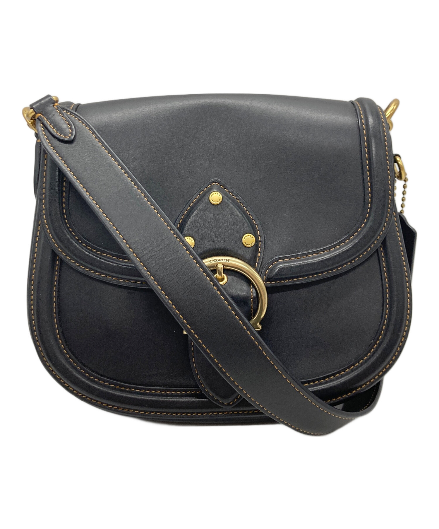 中古・古着通販】COACH (コーチ) ビートサドルバッグ ブラック