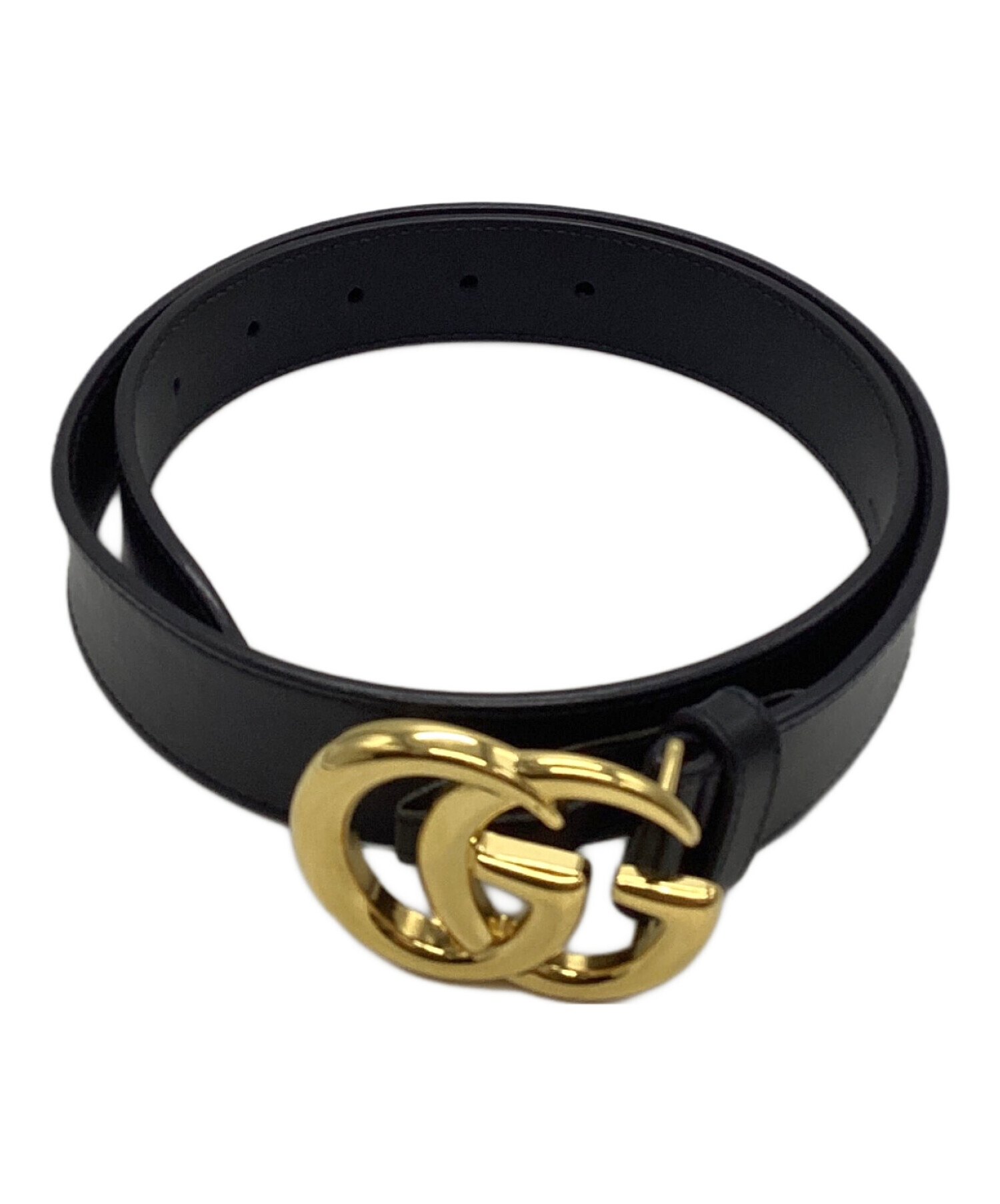 中古・古着通販】GUCCI (グッチ) ダブルGベルト ブラック サイズ:75