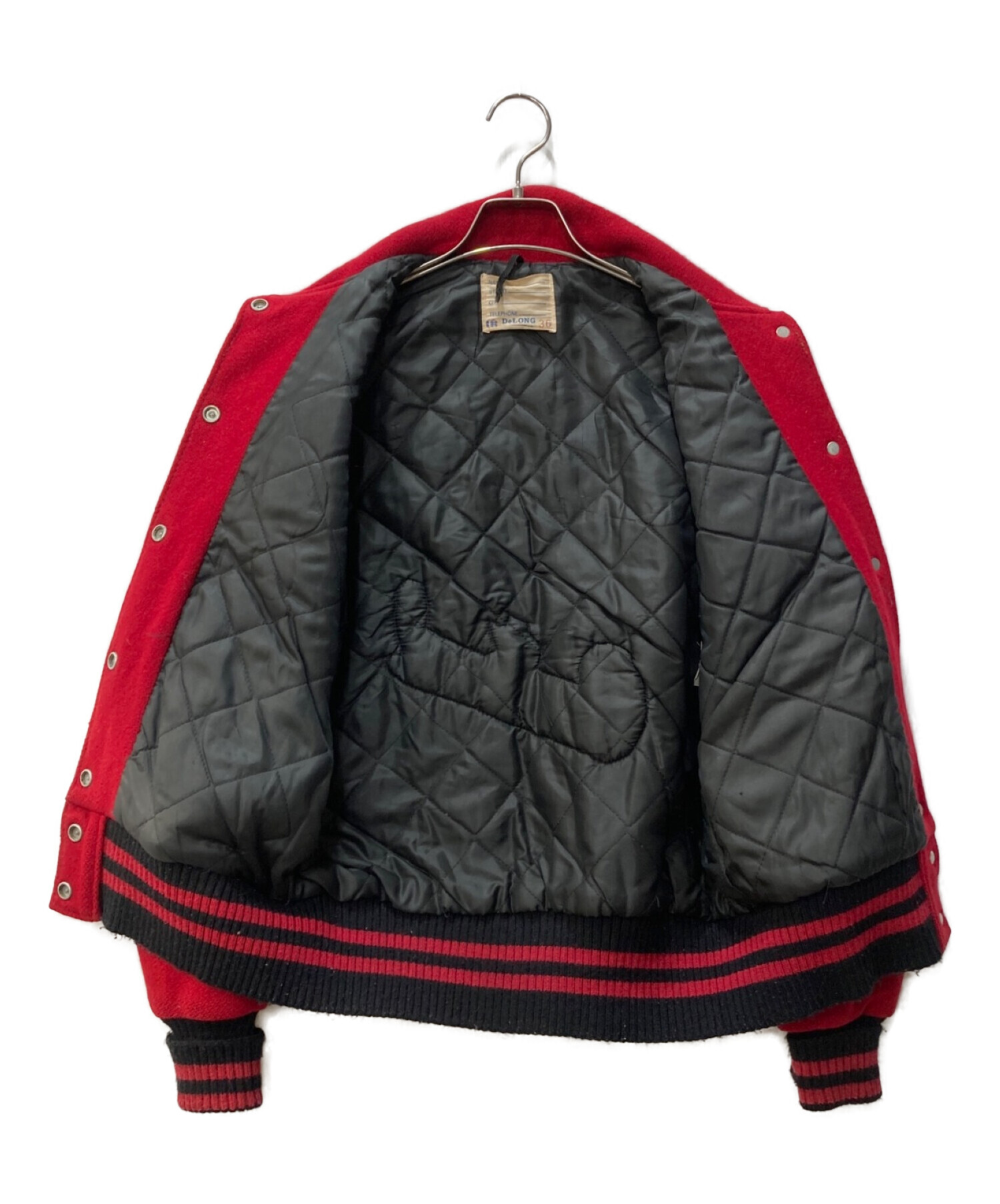 中古・古着通販】DeLong (デロング) 70s スタジャン レッド サイズ:36