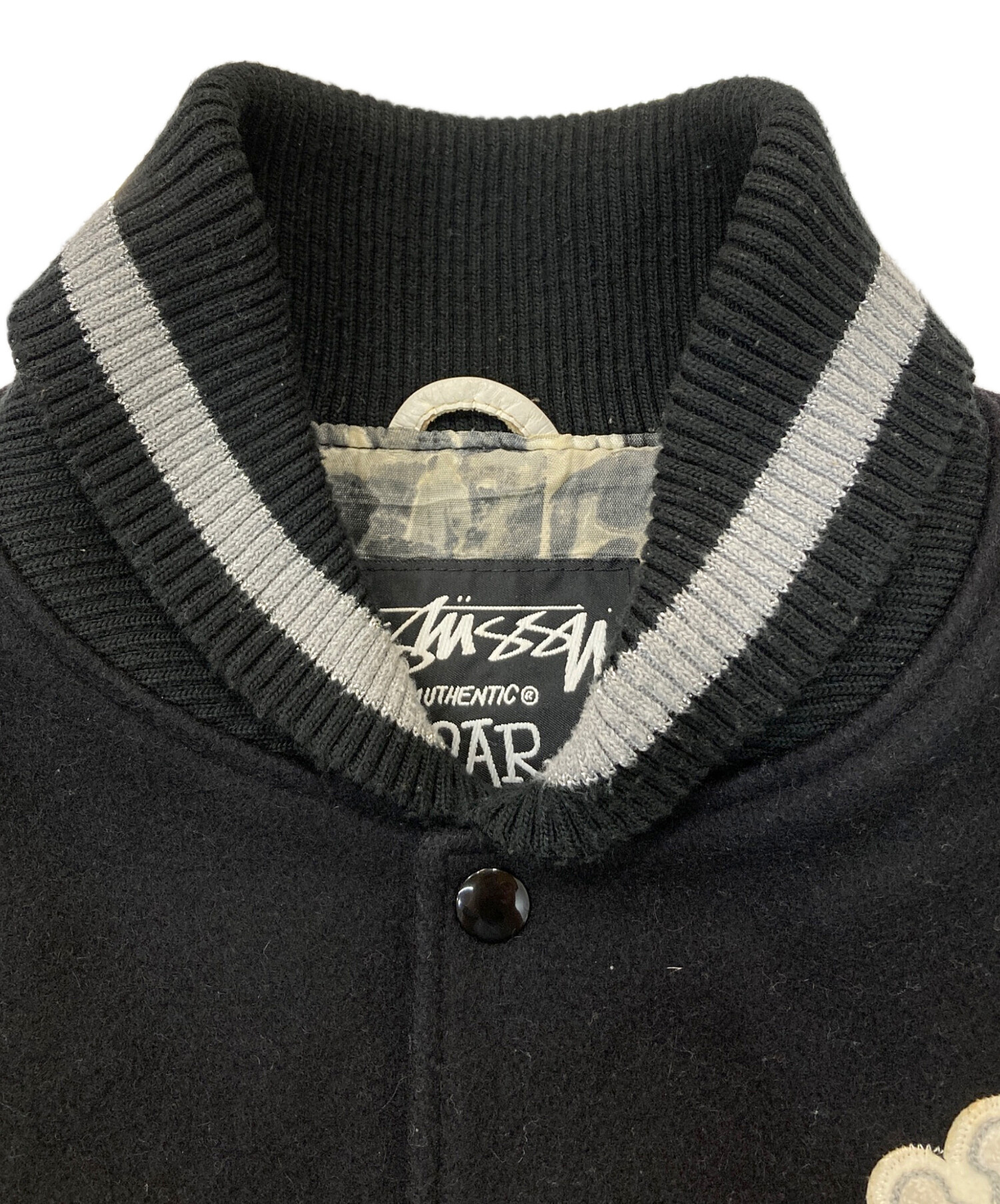 中古・古着通販】stussy (ステューシー) スタジャン ブラック サイズ