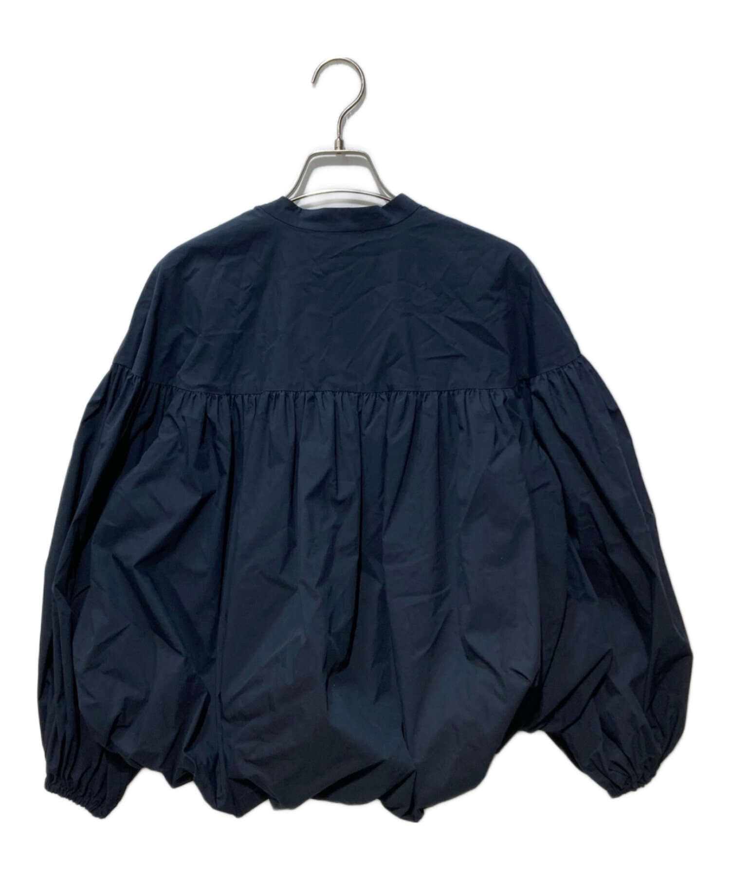 中古・古着通販】yori (ヨリ) リボンバルーンブラウス ネイビー サイズ